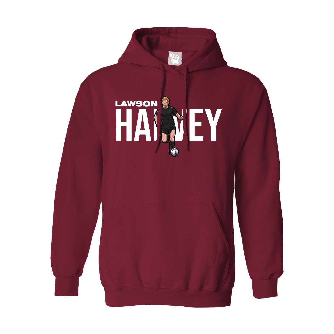 Hoodie — Player Name in Cardinal