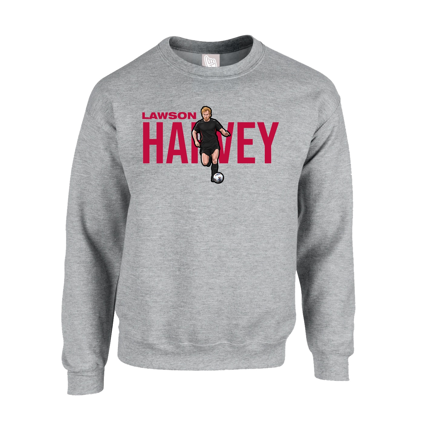 Fleece Crew — Player Name in Grey