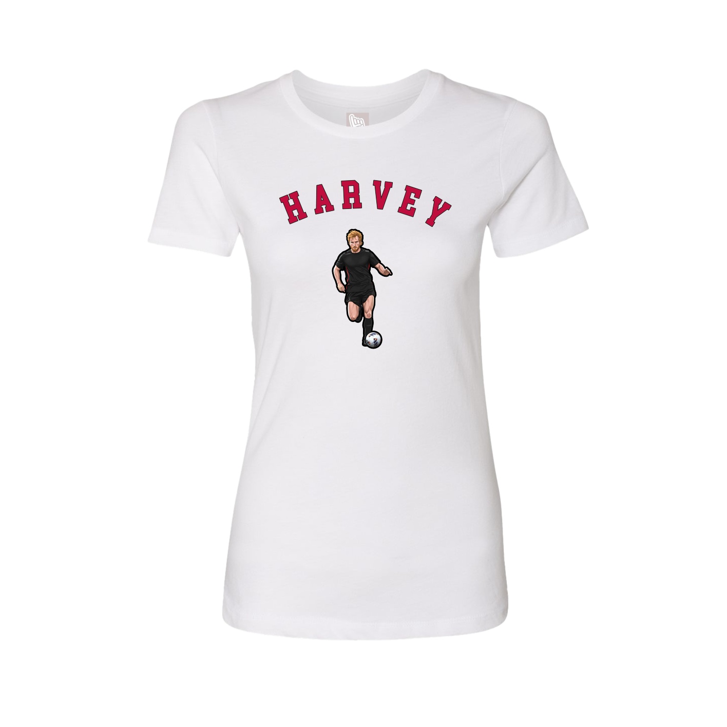 Fitted Women's Tee — Shirsey Arch in White