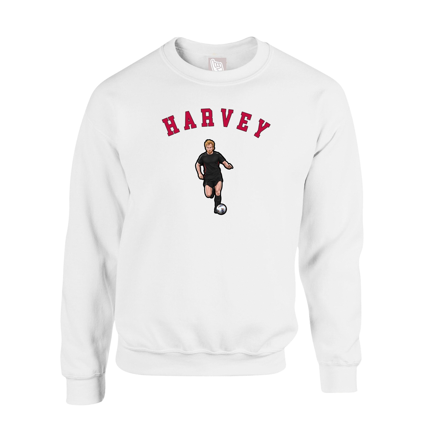 Fleece Crew — Shirsey Arch in White