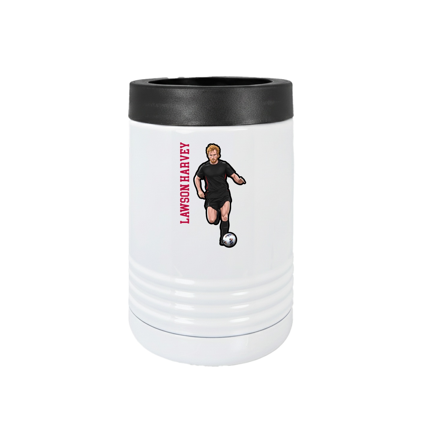 Beverage Holder — Name Vertical in White