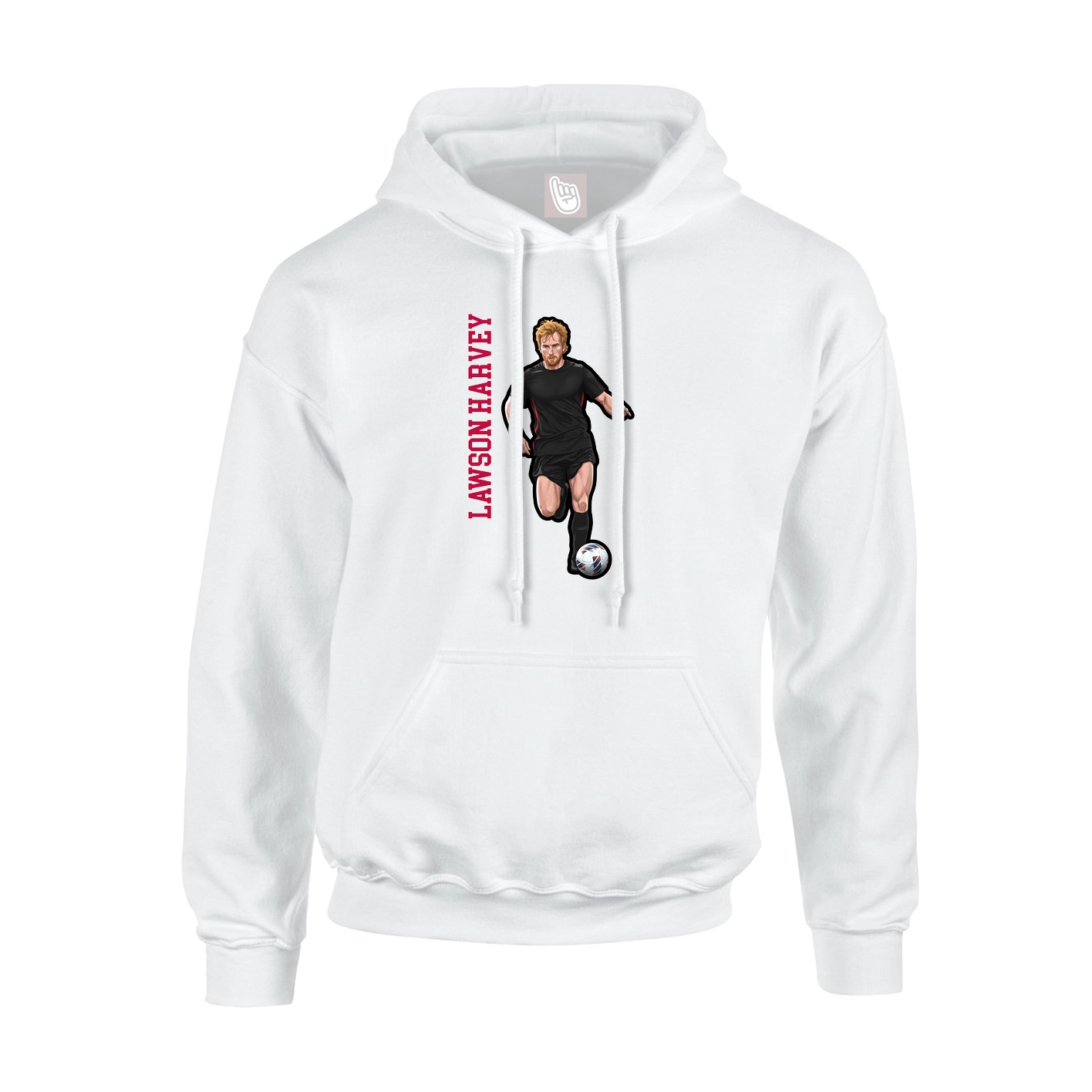 Hoodie — Name Vertical in White