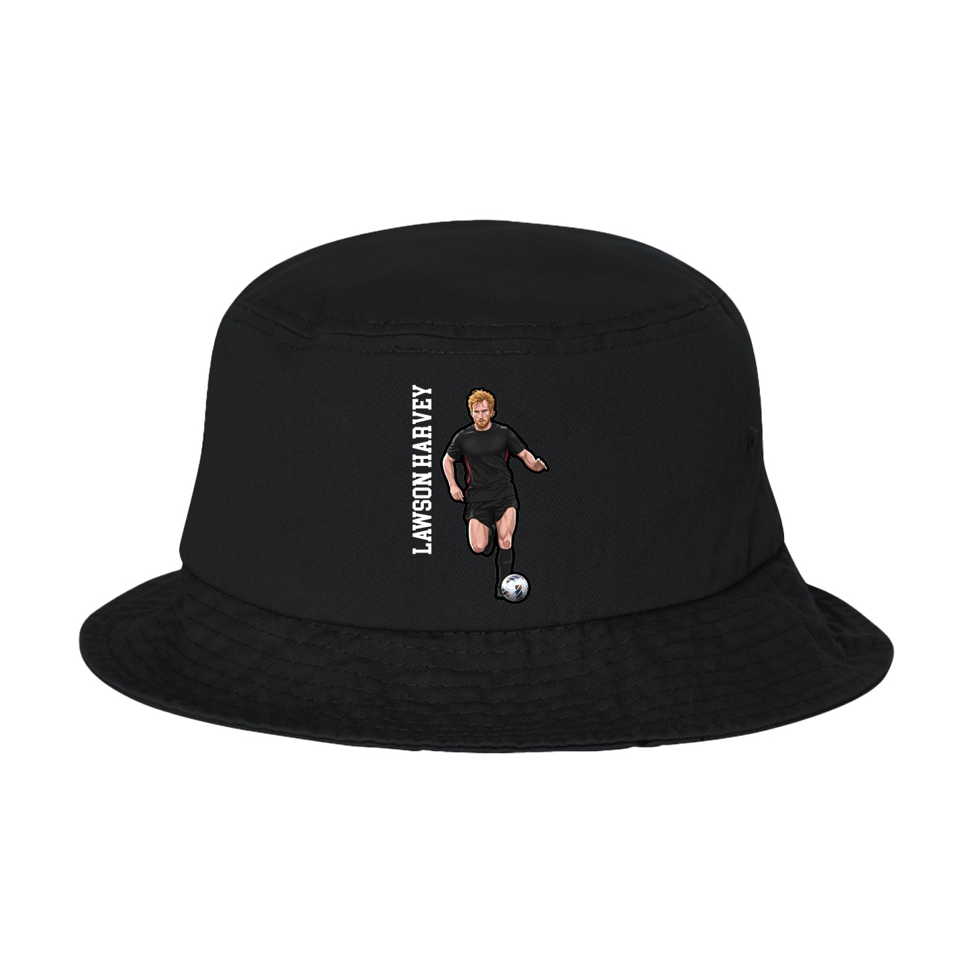 Bucket Cap — Name Vertical in Black