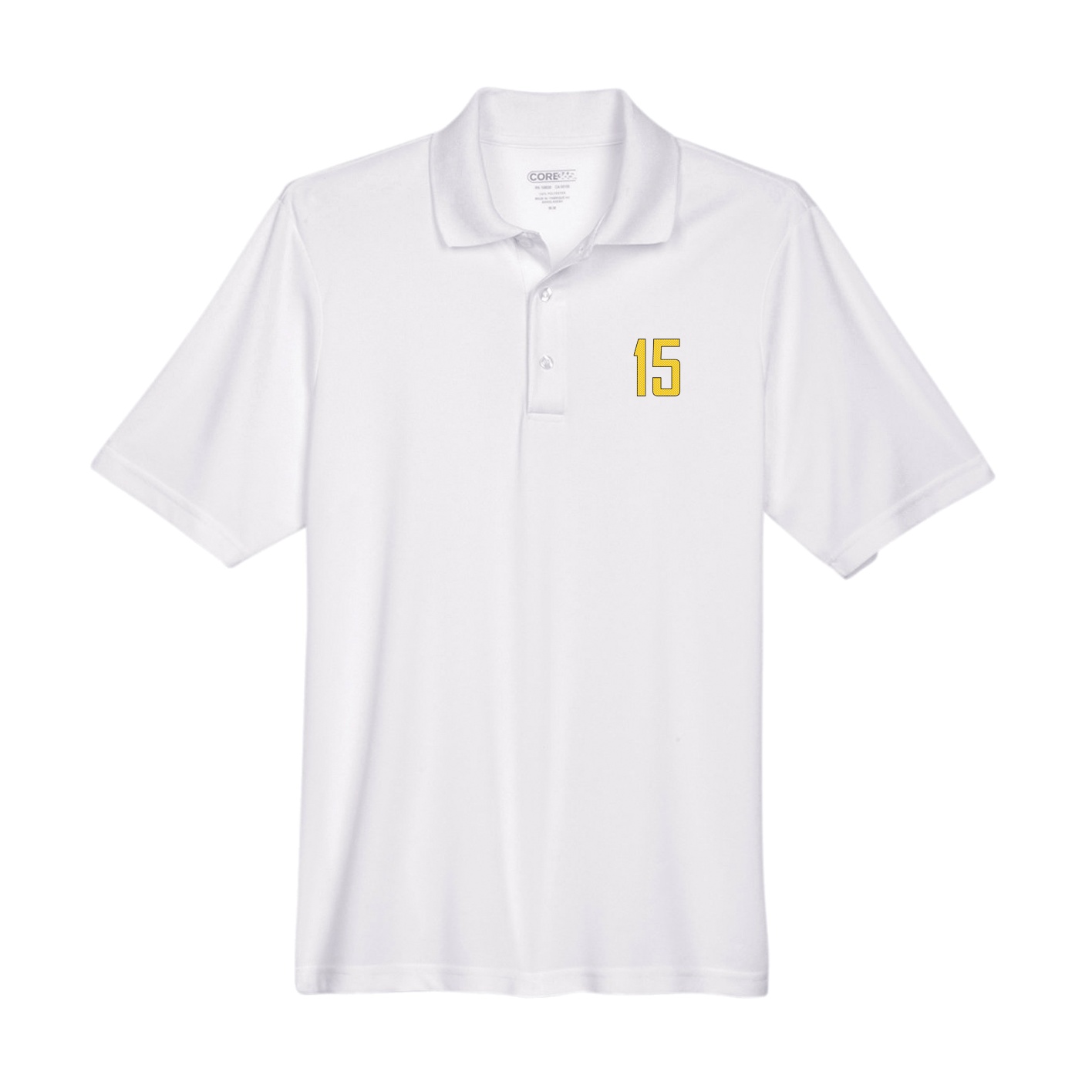 Performance Polo — Front Shirsy in White