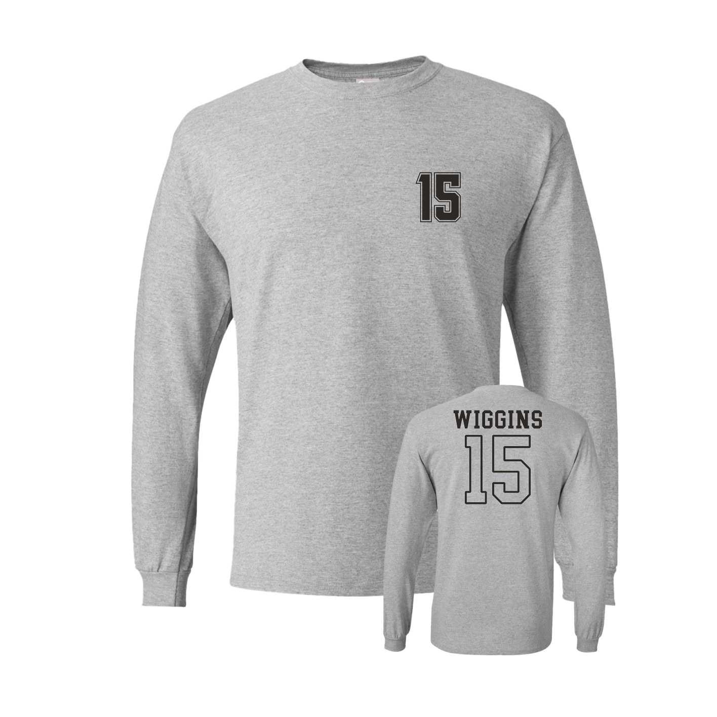 Long Sleeve Tee — Chest Back in Grey