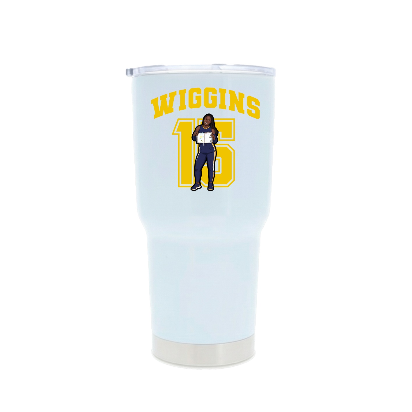 30oz Stainless Steel Tumbler — Number in White
