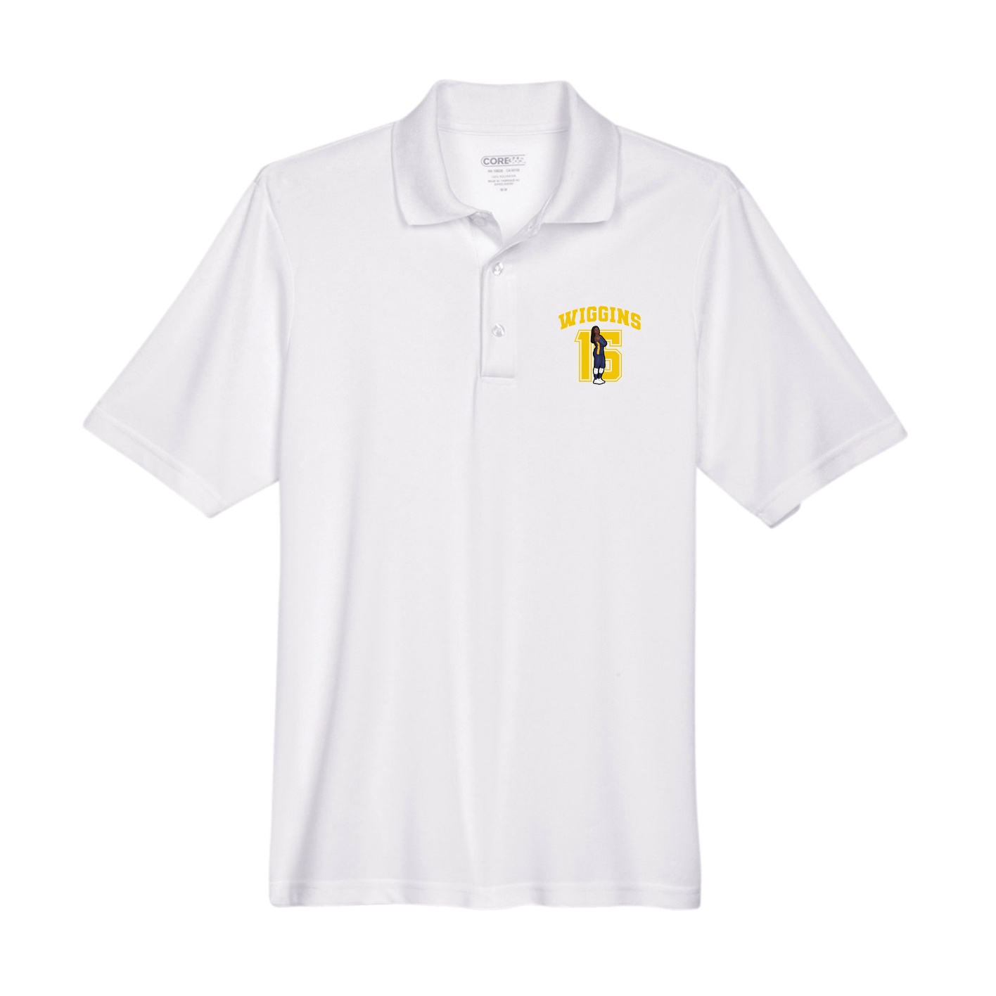 Performance Polo — Number in White