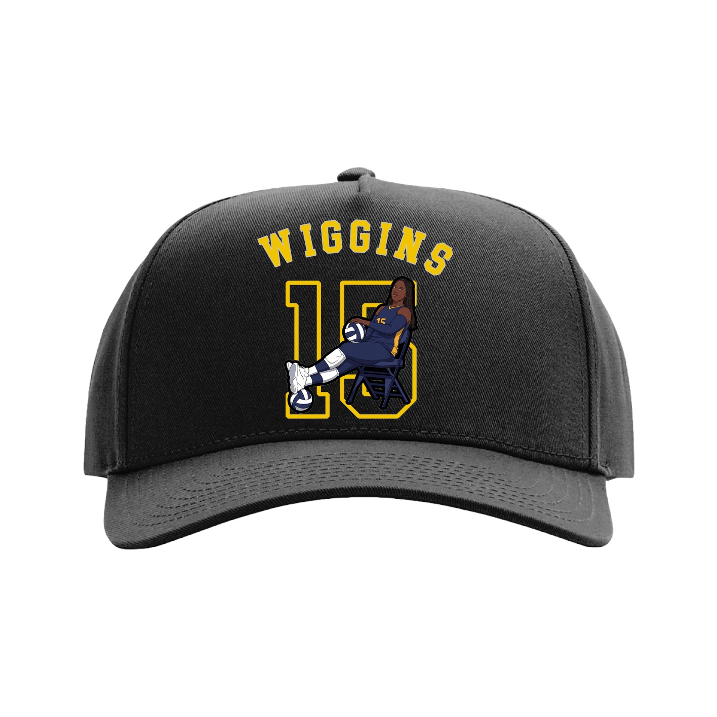 Full Fabric Five-Panel Champ Cap — Shirsey Arch in Black