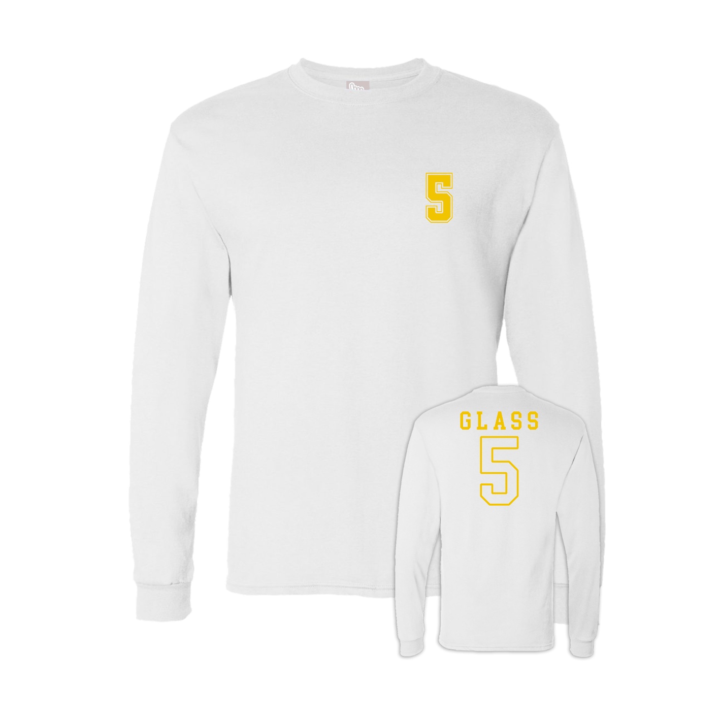 Long Sleeve Tee — Chest Back in White