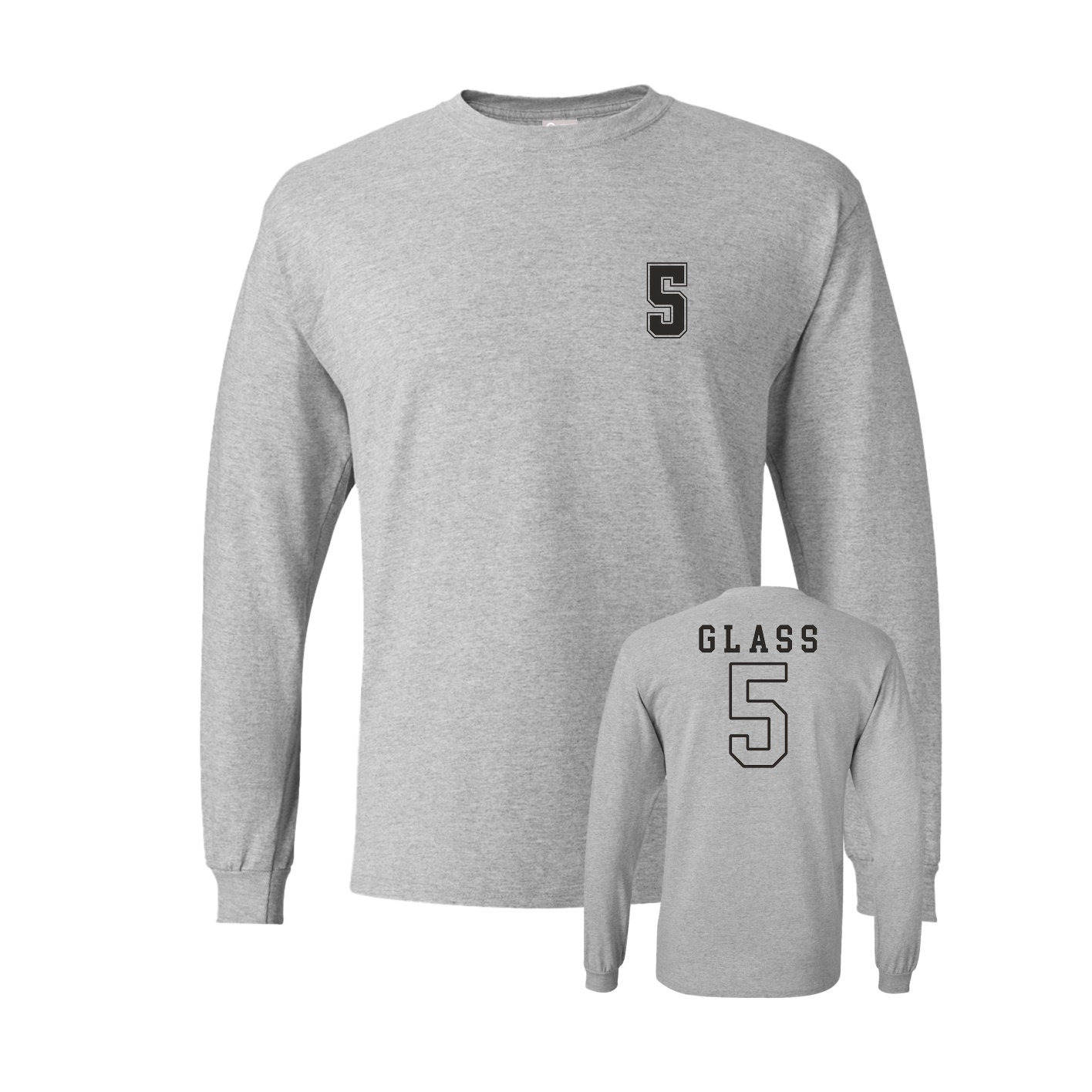 Long Sleeve Tee — Chest Back in Grey