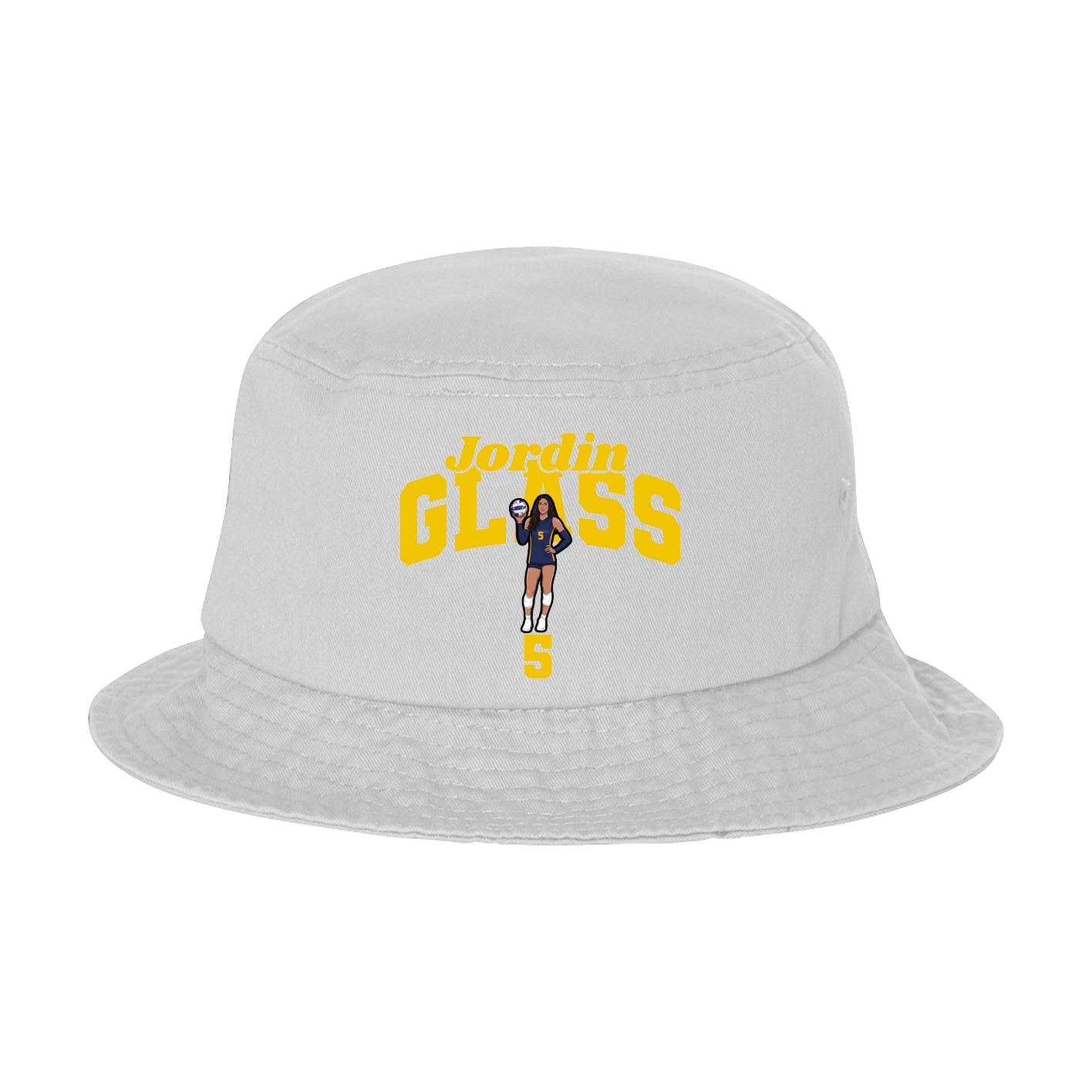 Bucket Cap — Signature Arch in White