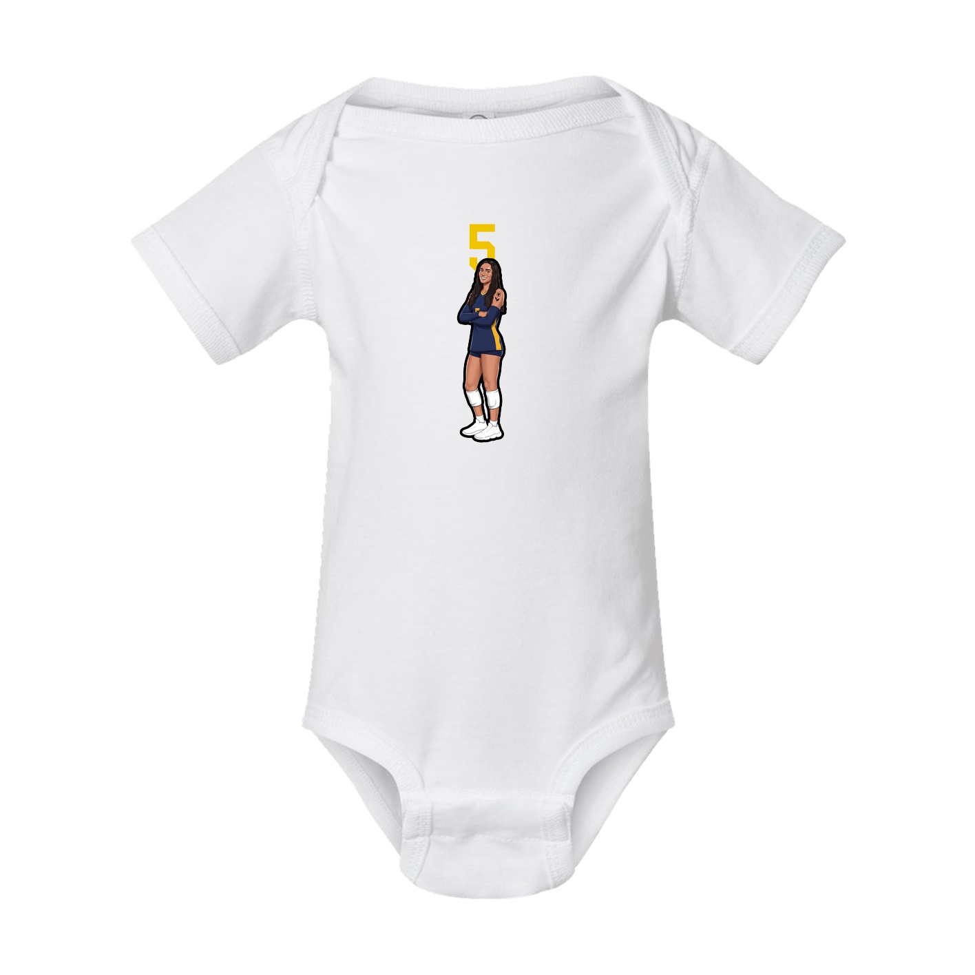 Baby Onesie — Number Top in White