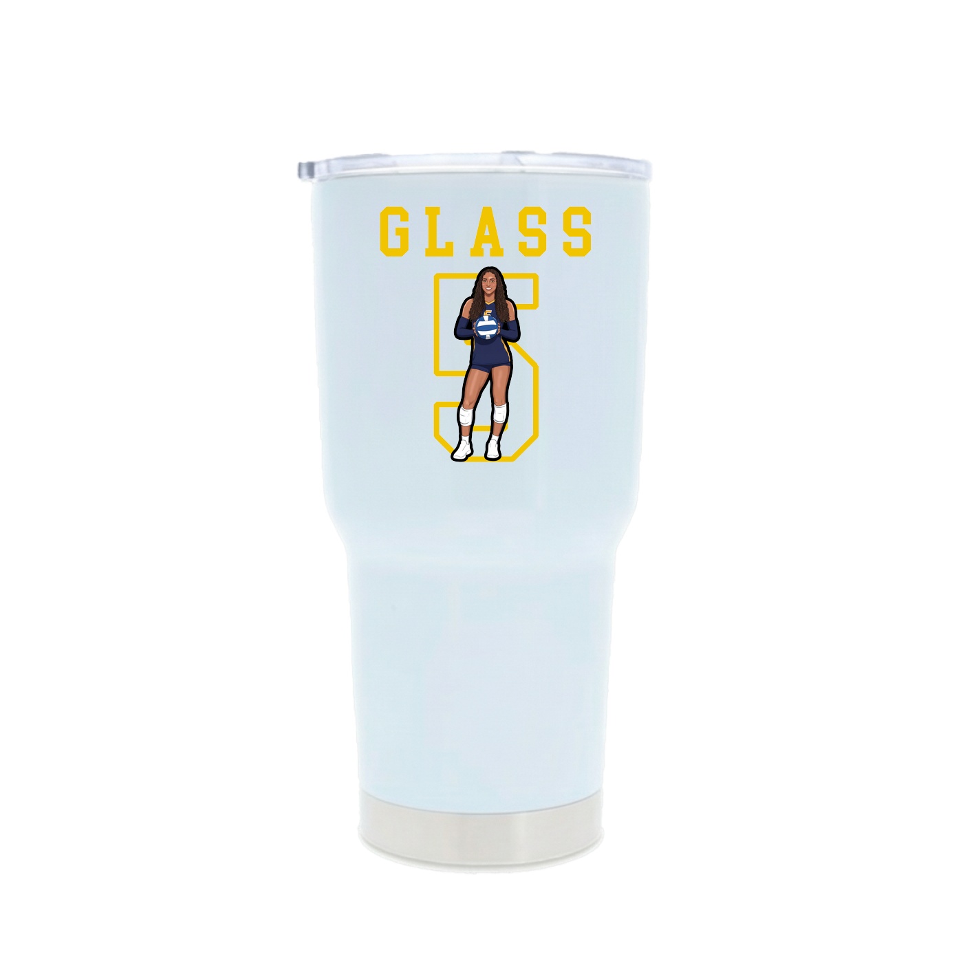 30oz Stainless Steel Tumbler — Shirsey in White