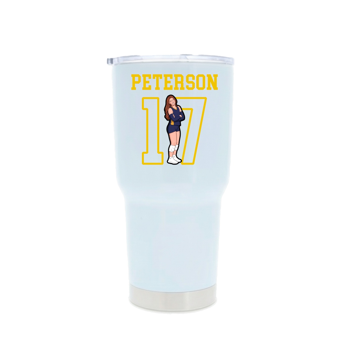 30oz Stainless Steel Tumbler — Shirsey in White