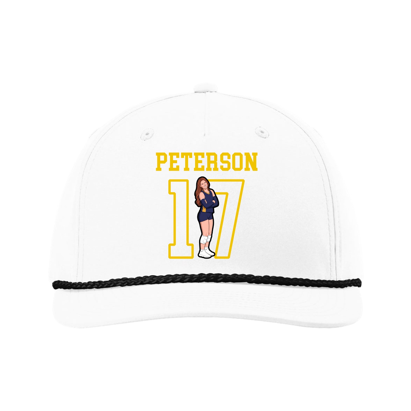 Five-Panel Classic Rope Cap — Shirsey in White