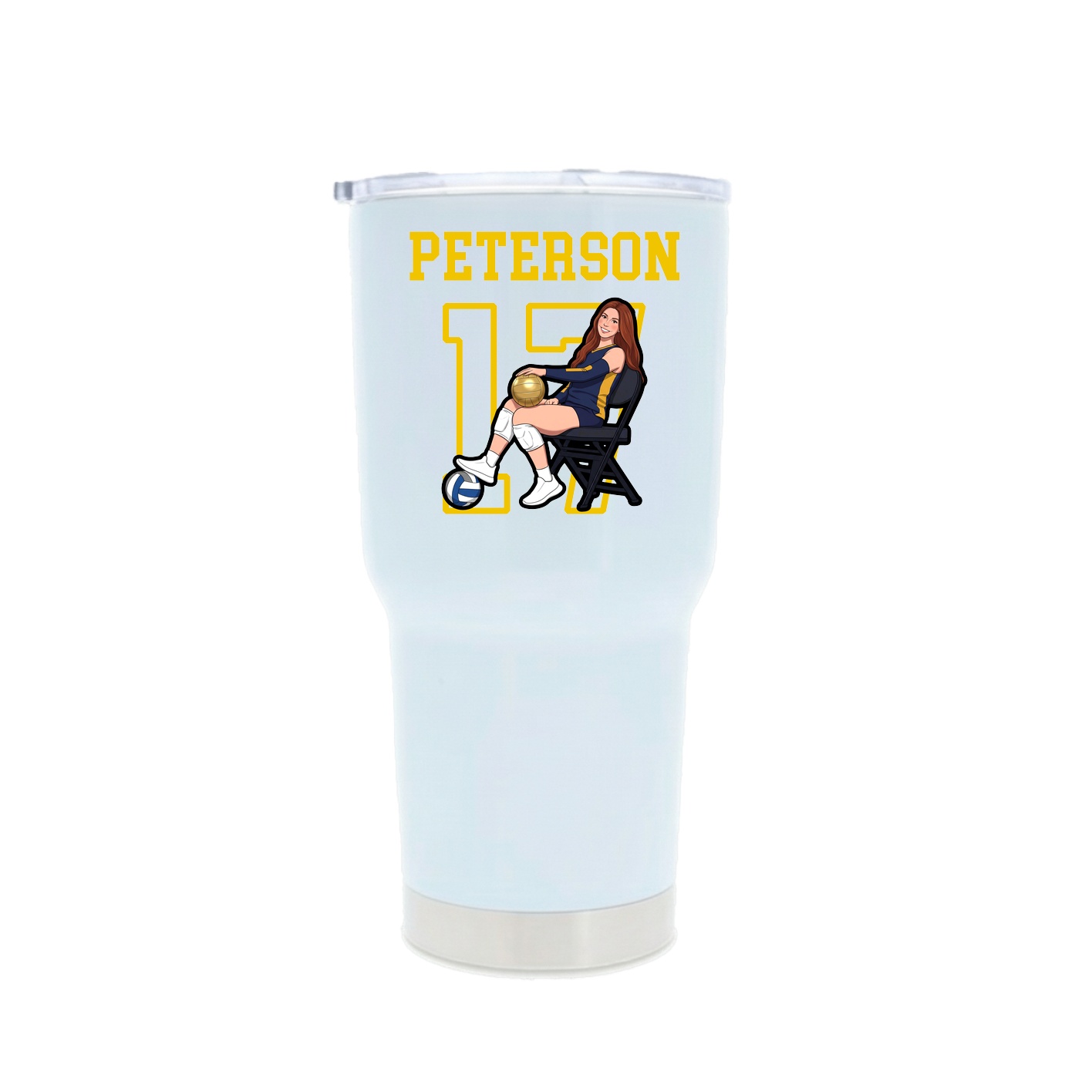30oz Stainless Steel Tumbler — Shirsey in White