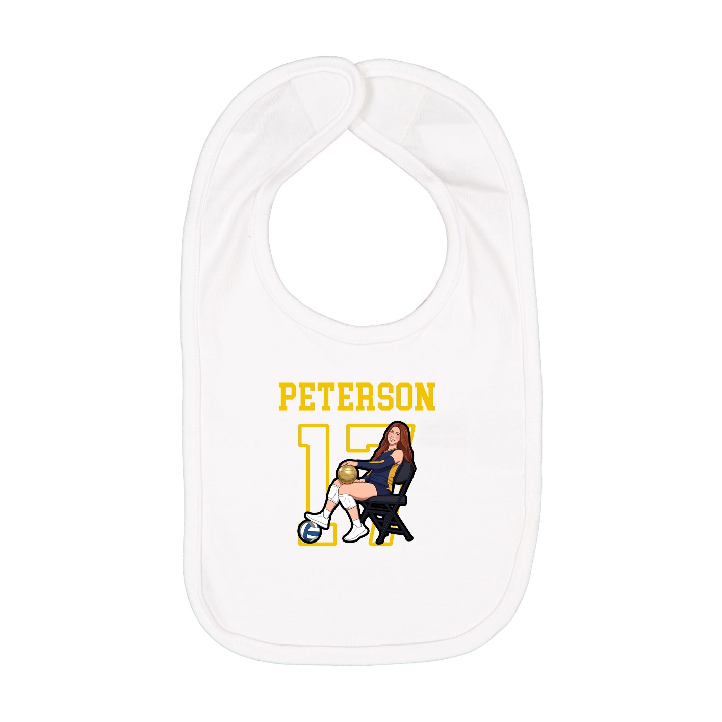 Infant Bib — Shirsey in White