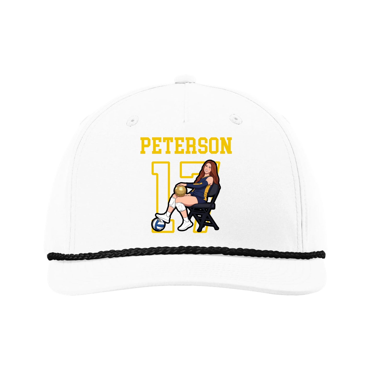 Five-Panel Classic Rope Cap — Shirsey in White
