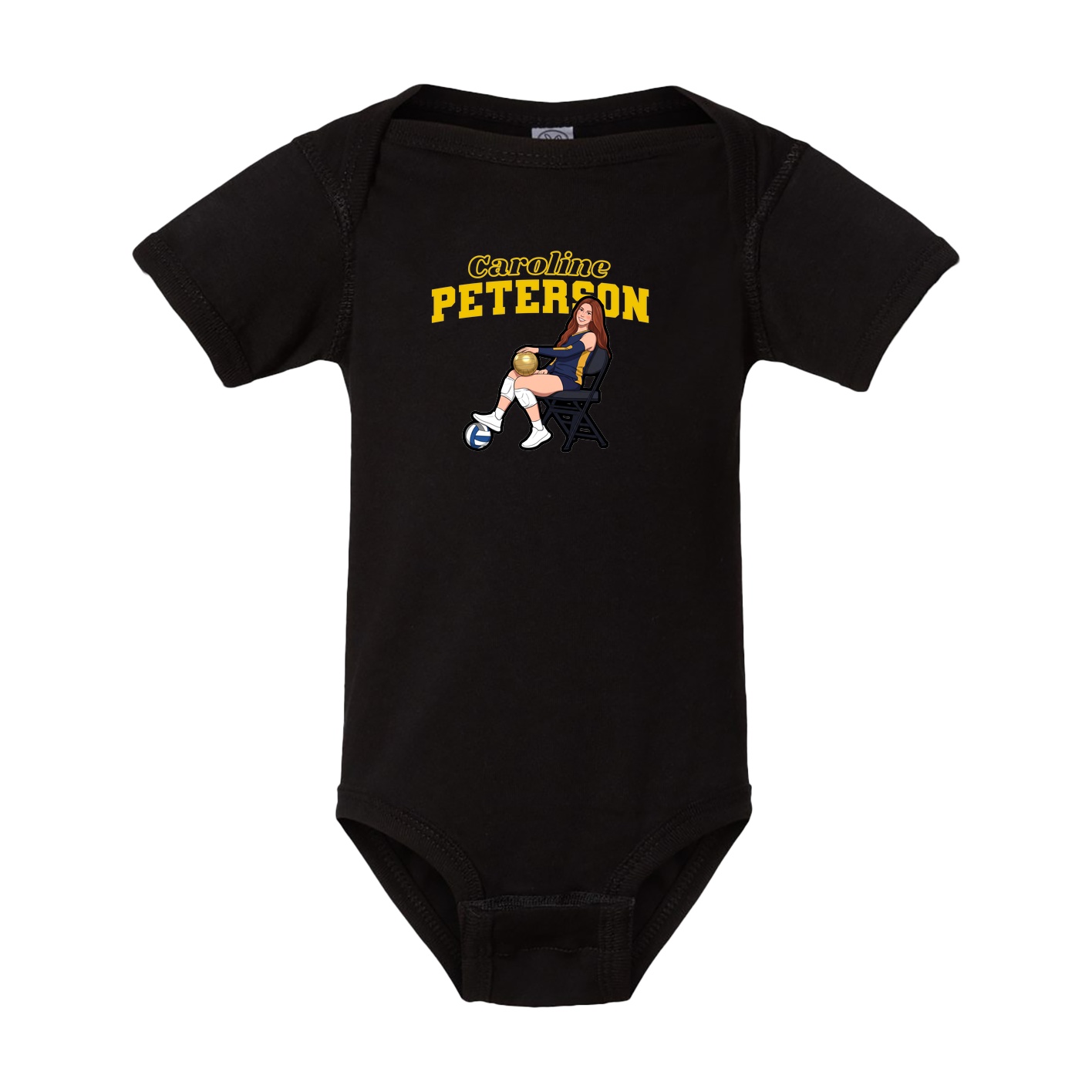 Baby Onesie — Name Arch in Black