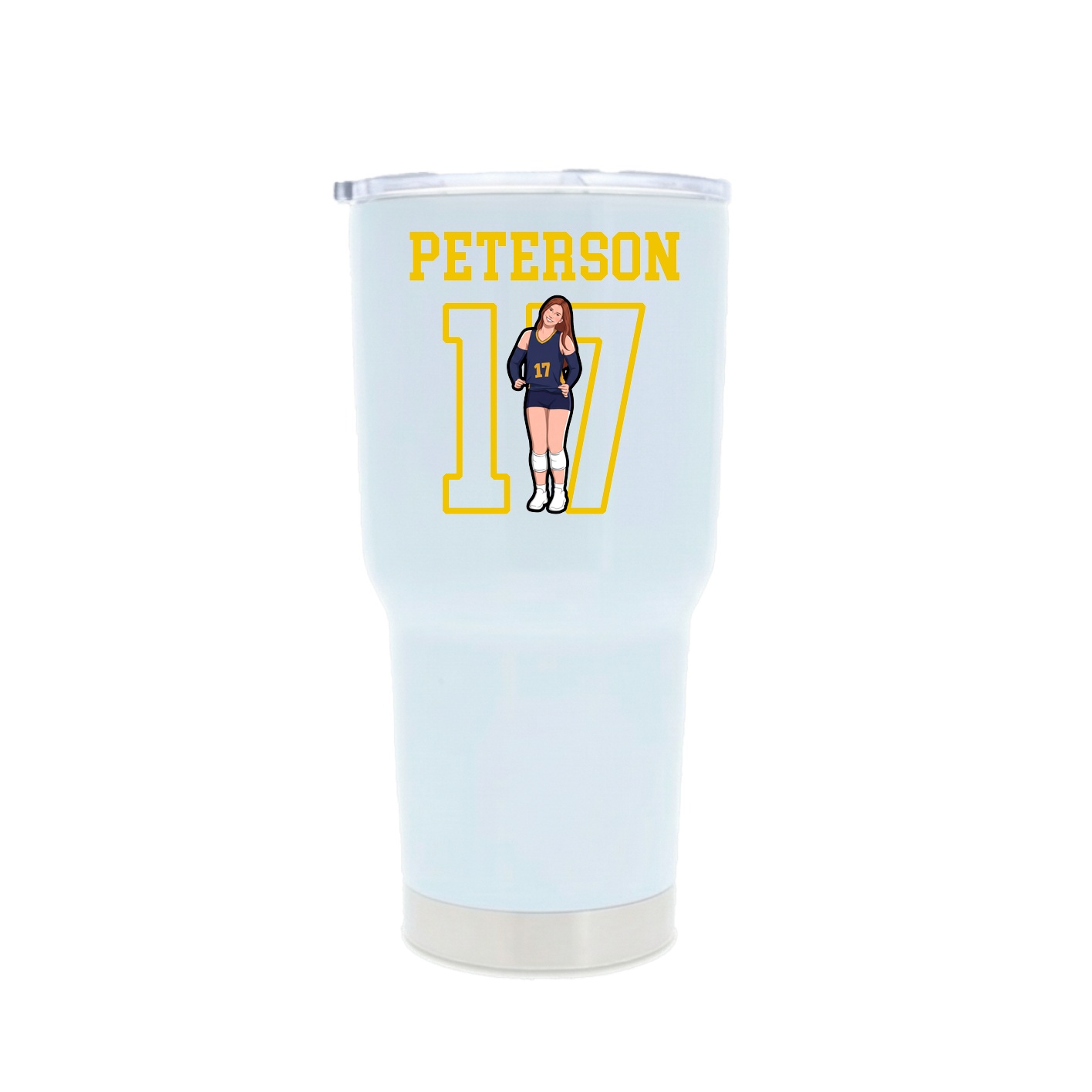 30oz Stainless Steel Tumbler — Shirsey in White