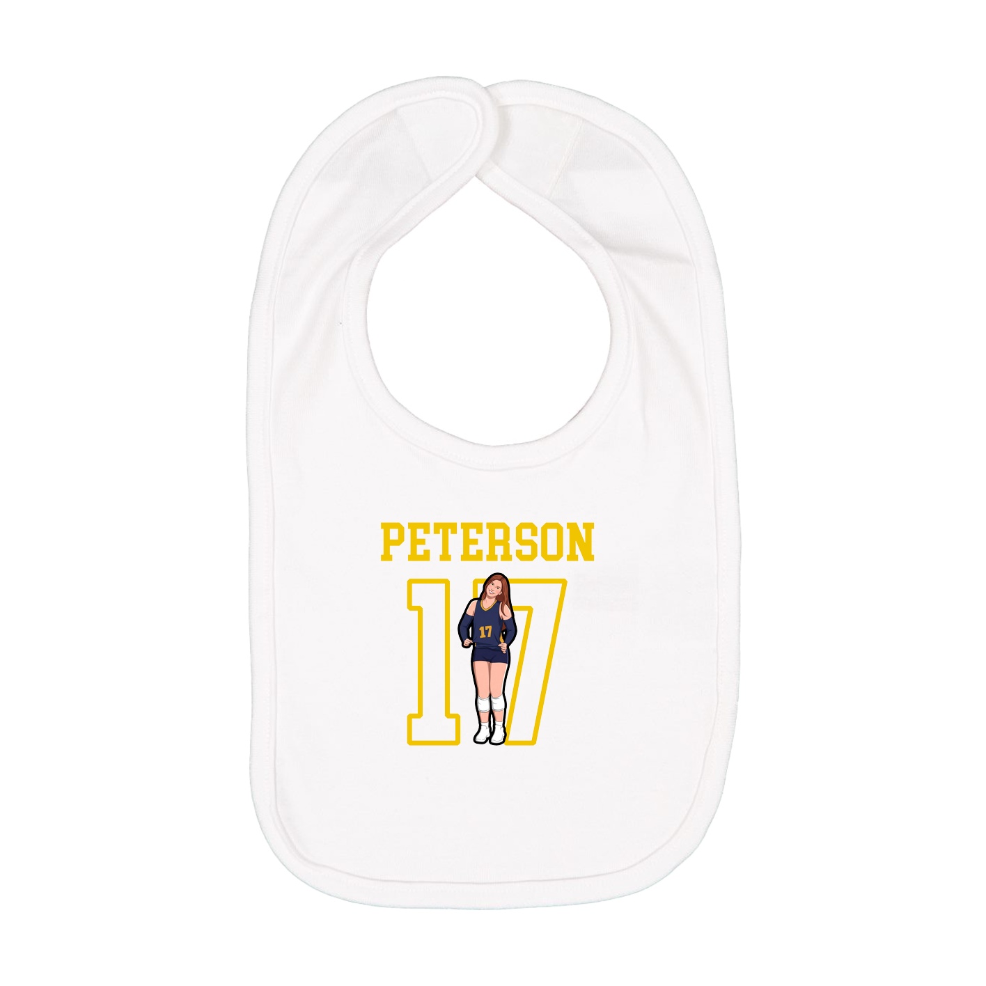 Infant Bib — Shirsey in White