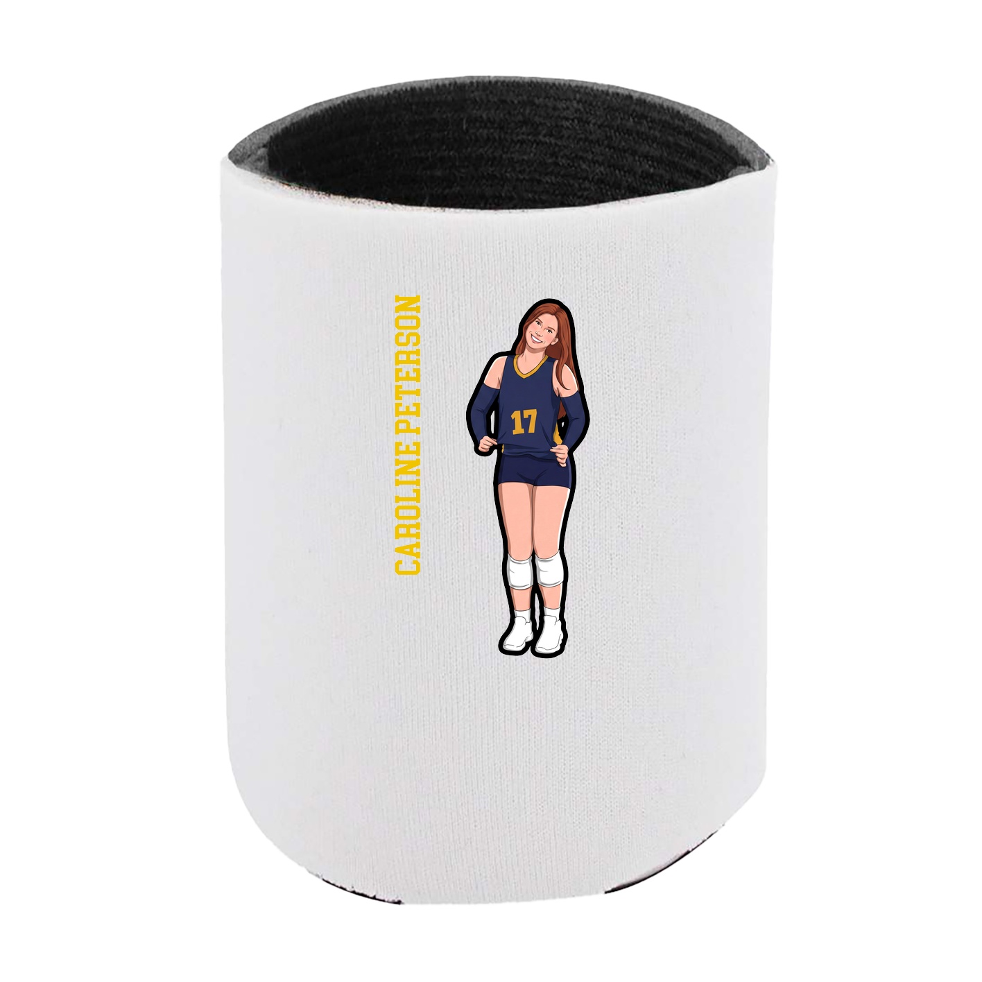 Can Holder — Name Vertical in White