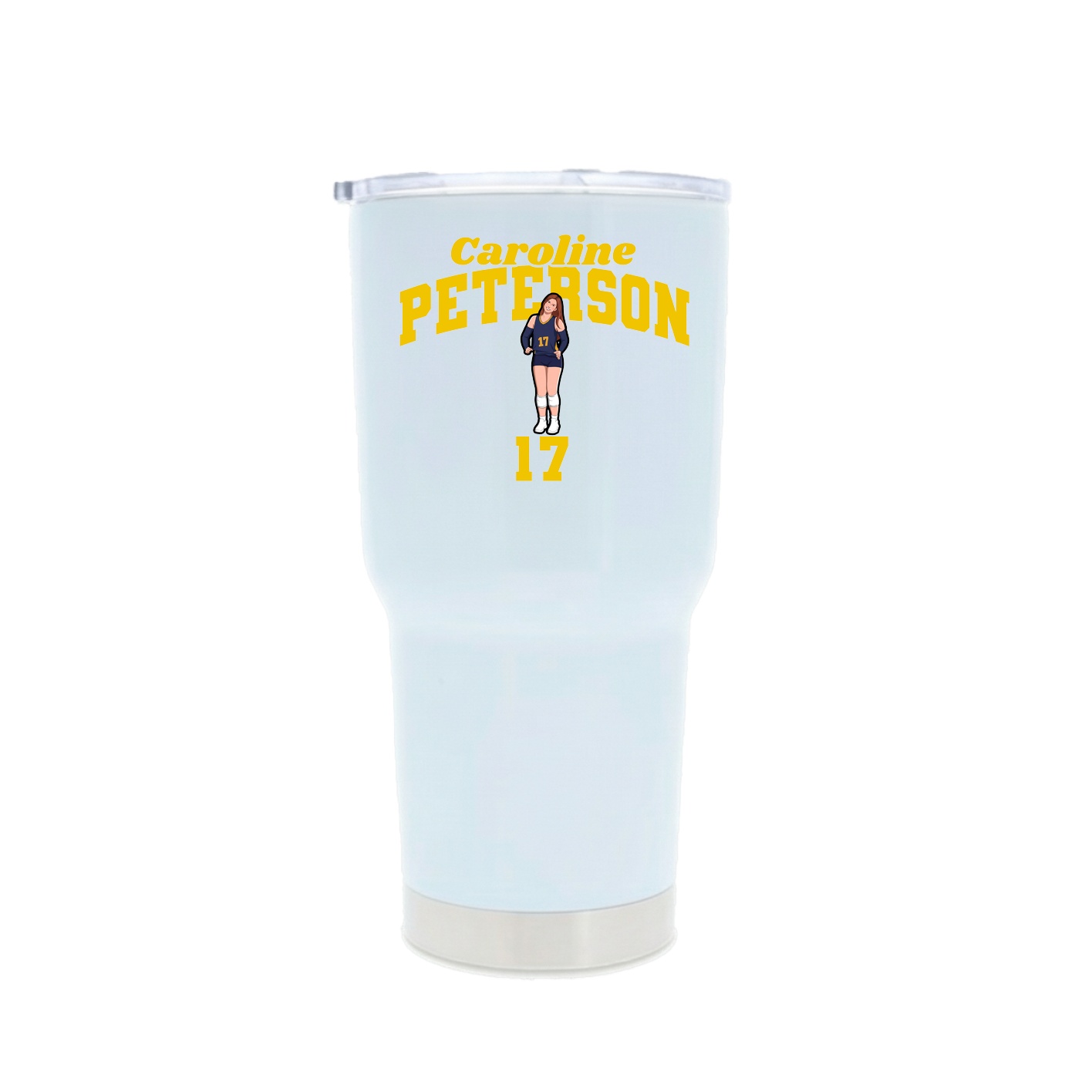 30oz Stainless Steel Tumbler — Signature Arch in White