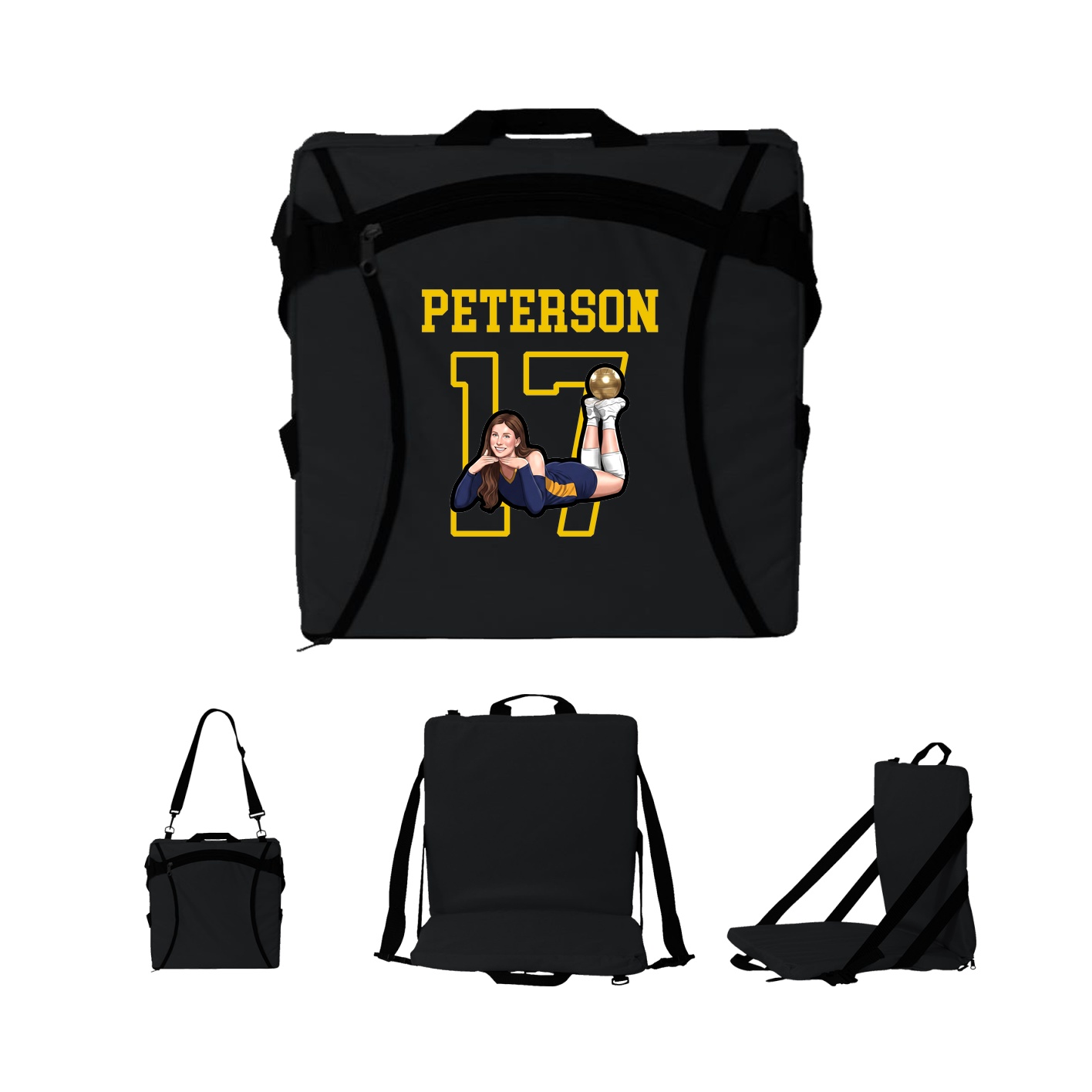 Folding Stadium Seat — Shirsey in Black