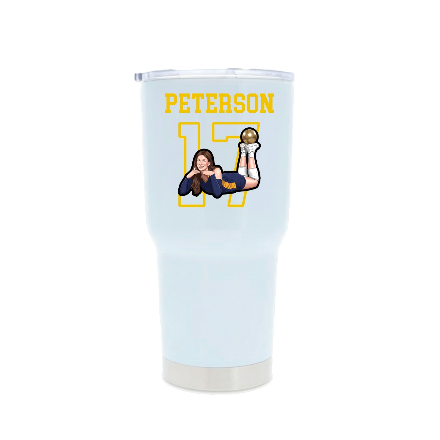 30oz Stainless Steel Tumbler — Shirsey in White