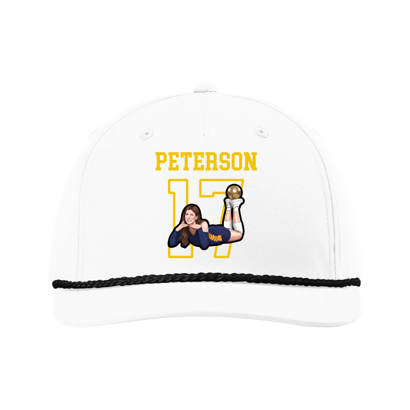 Five-Panel Classic Rope Cap — Shirsey in White