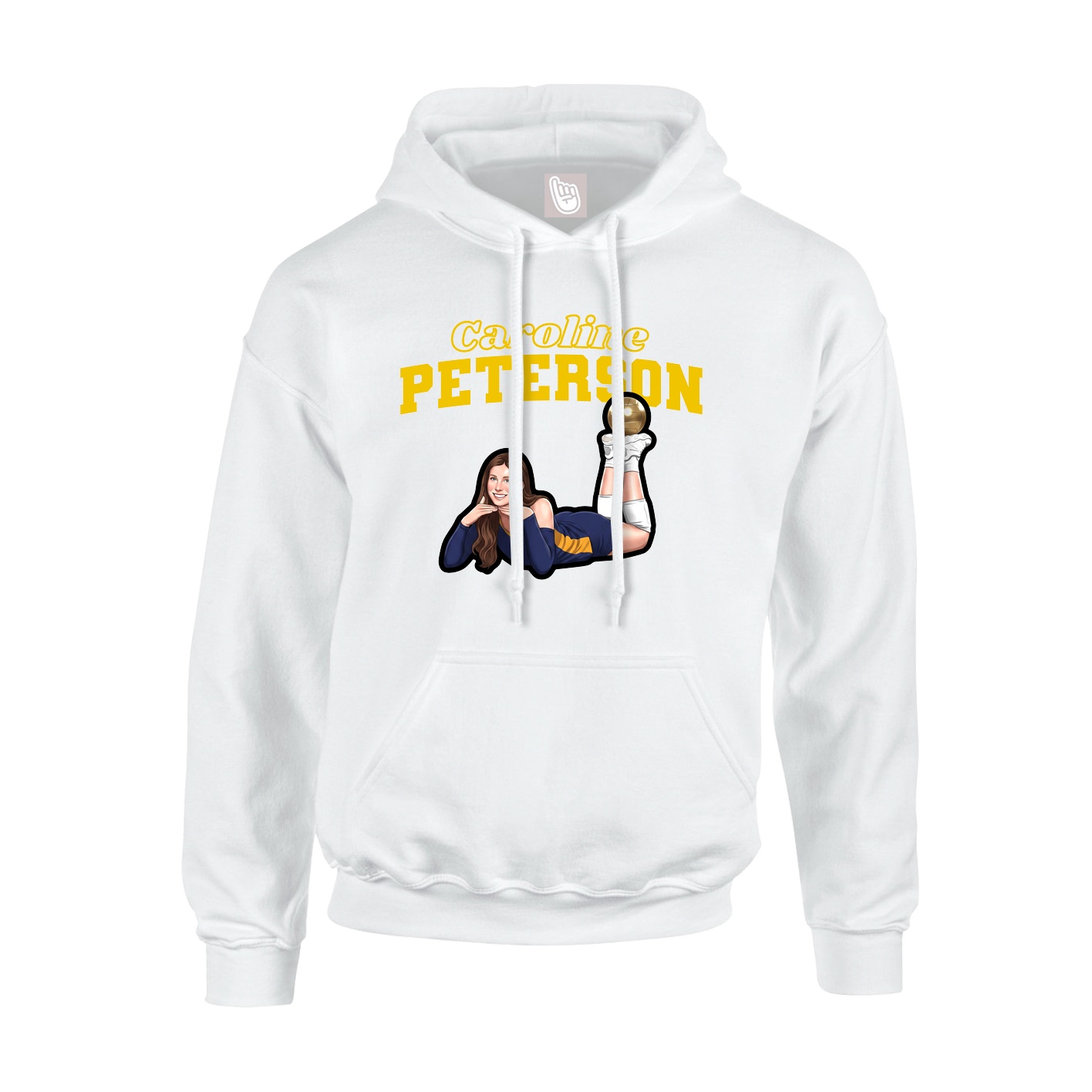 Hoodie — Name Arch in White