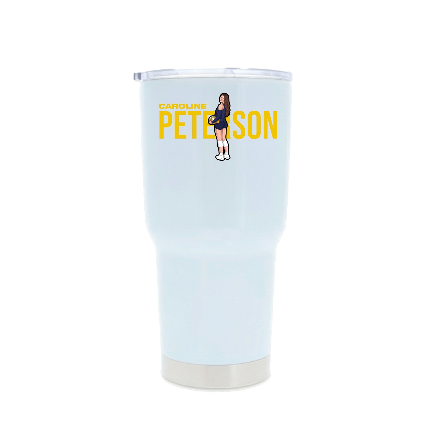 30oz Stainless Steel Tumbler — Player Name in White