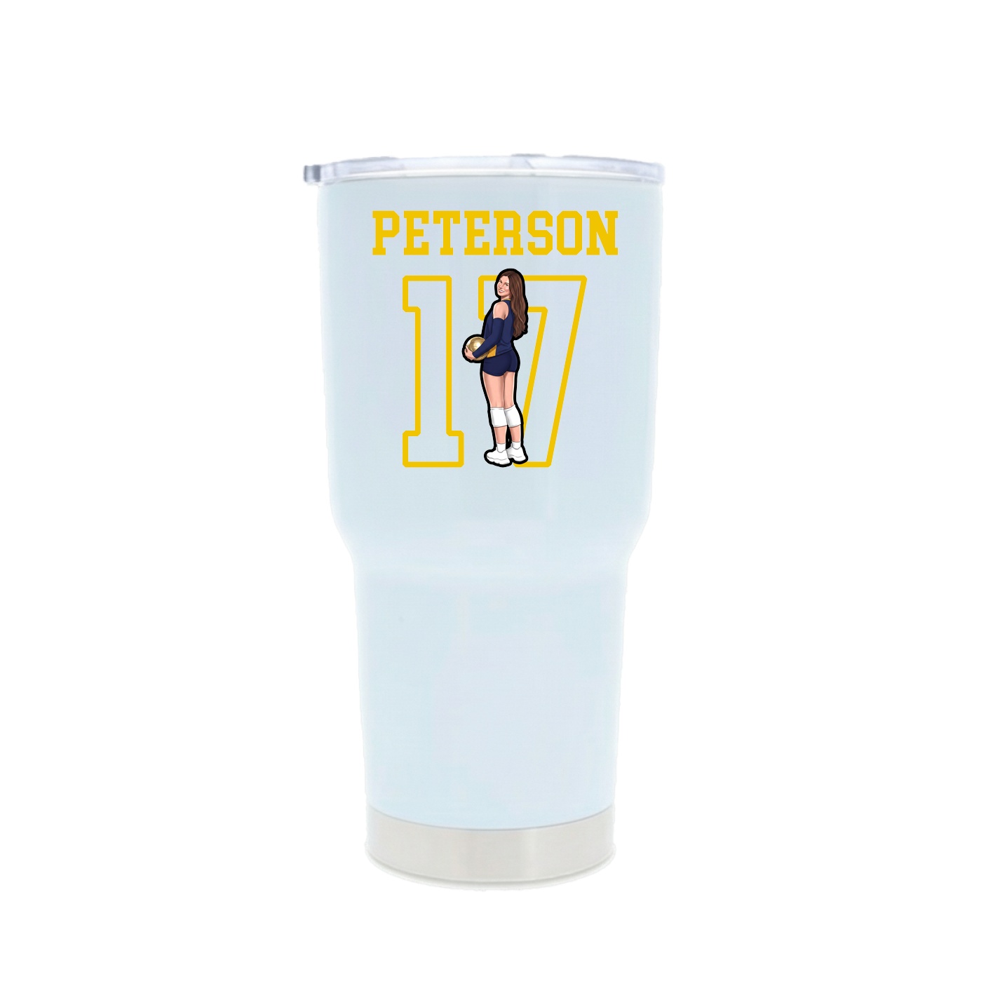 30oz Stainless Steel Tumbler — Shirsey in White