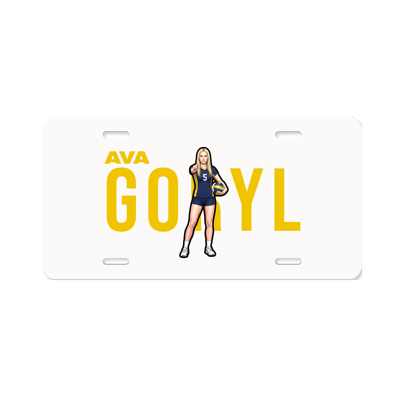 License Plate — Player Name in Classic