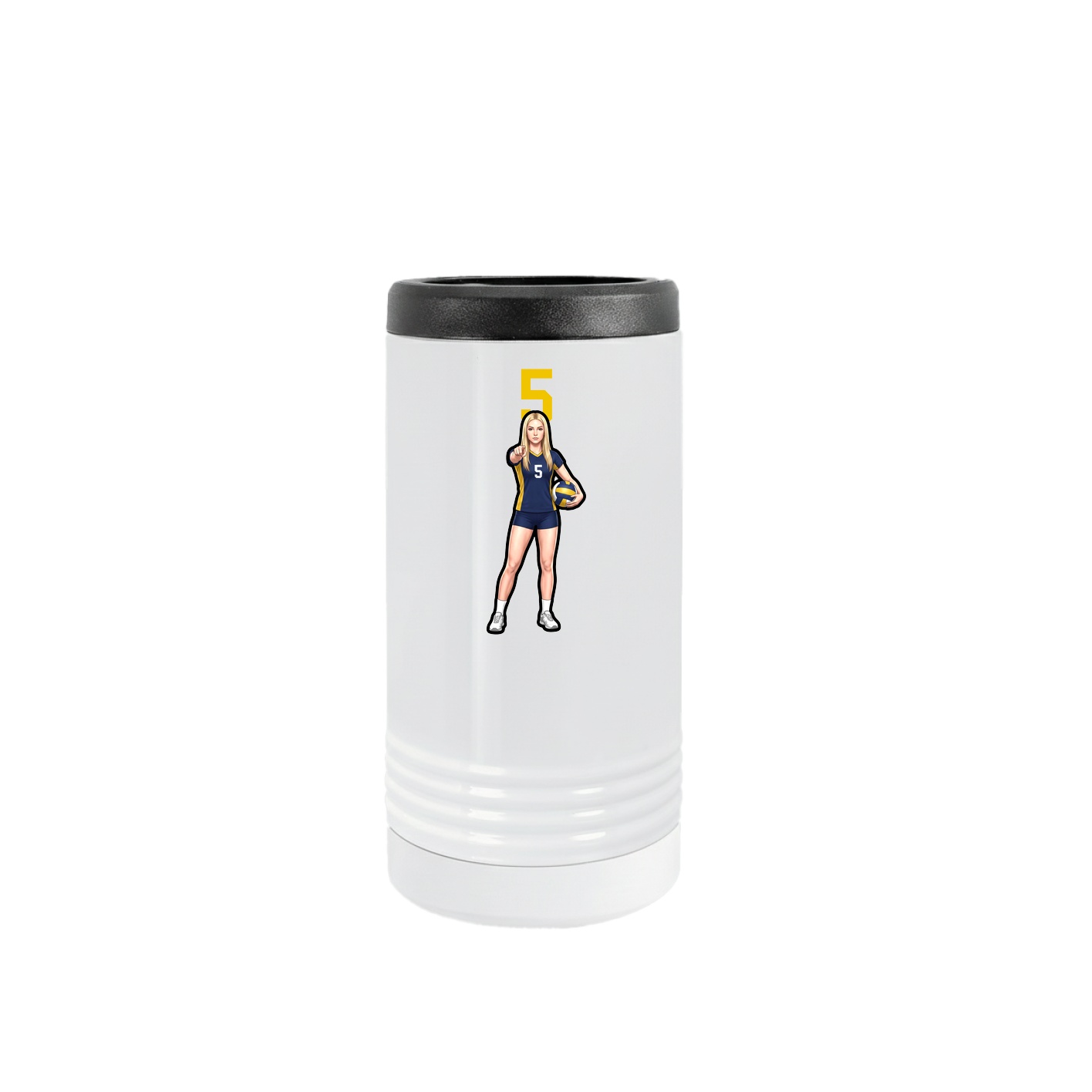Slim Beverage Holder — Number Top in White