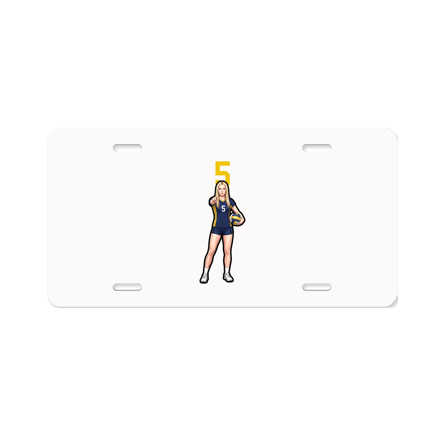 License Plate — Number Top in Classic