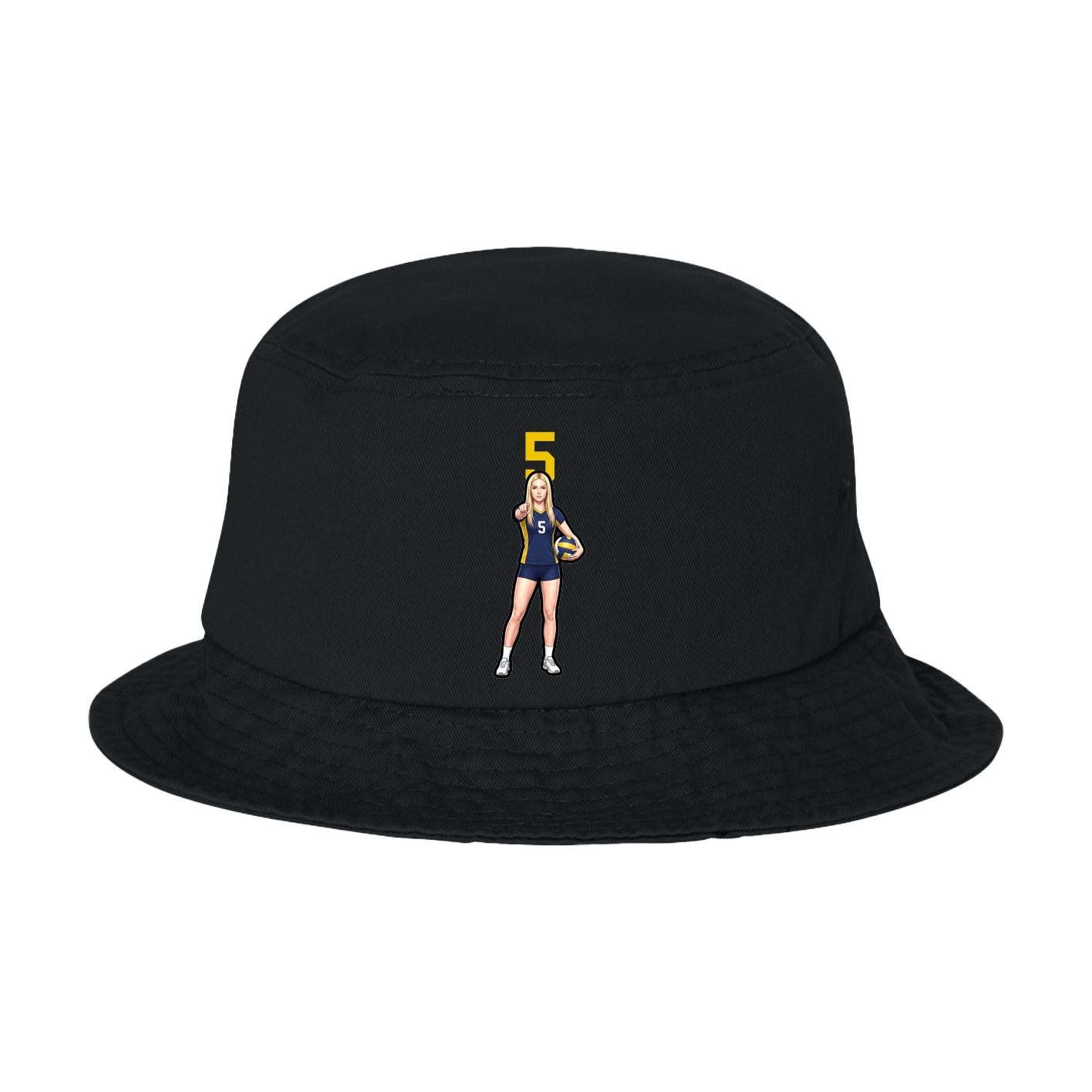 Bucket Cap — Number Top in Black
