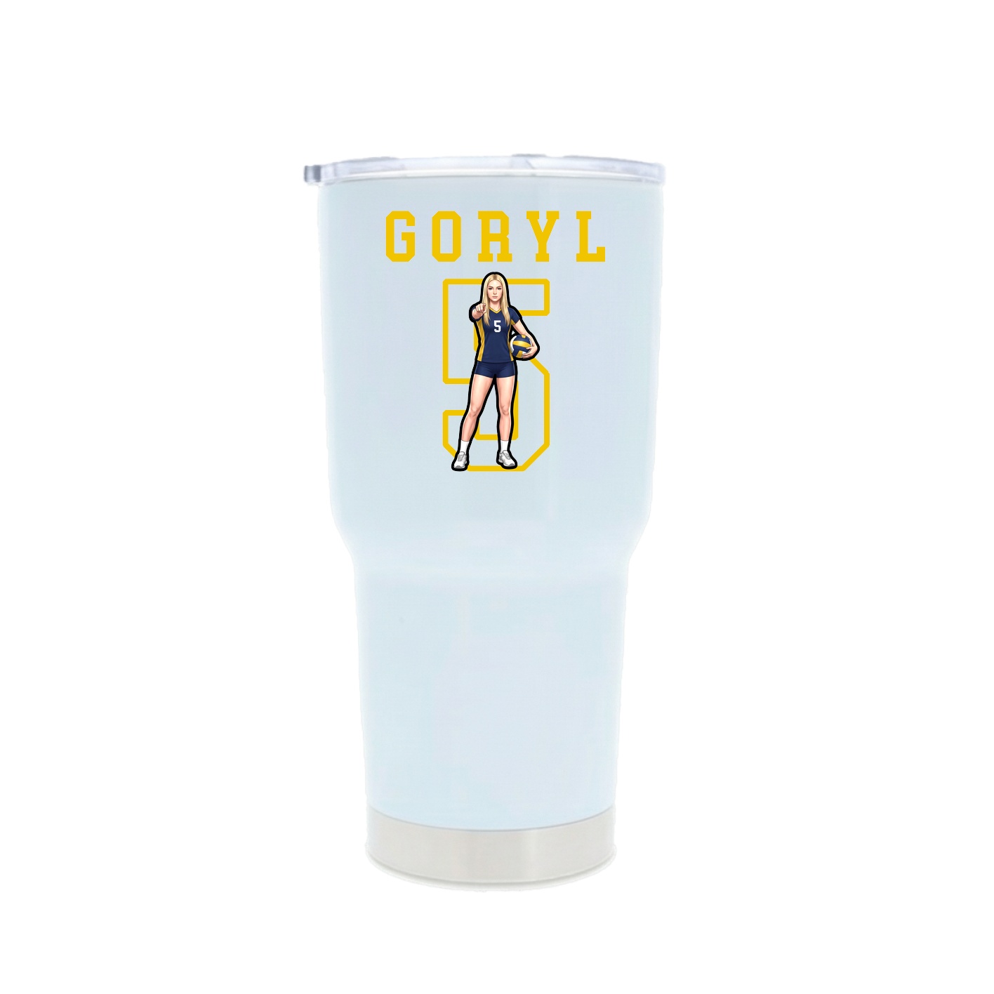 30oz Stainless Steel Tumbler — Shirsey in White
