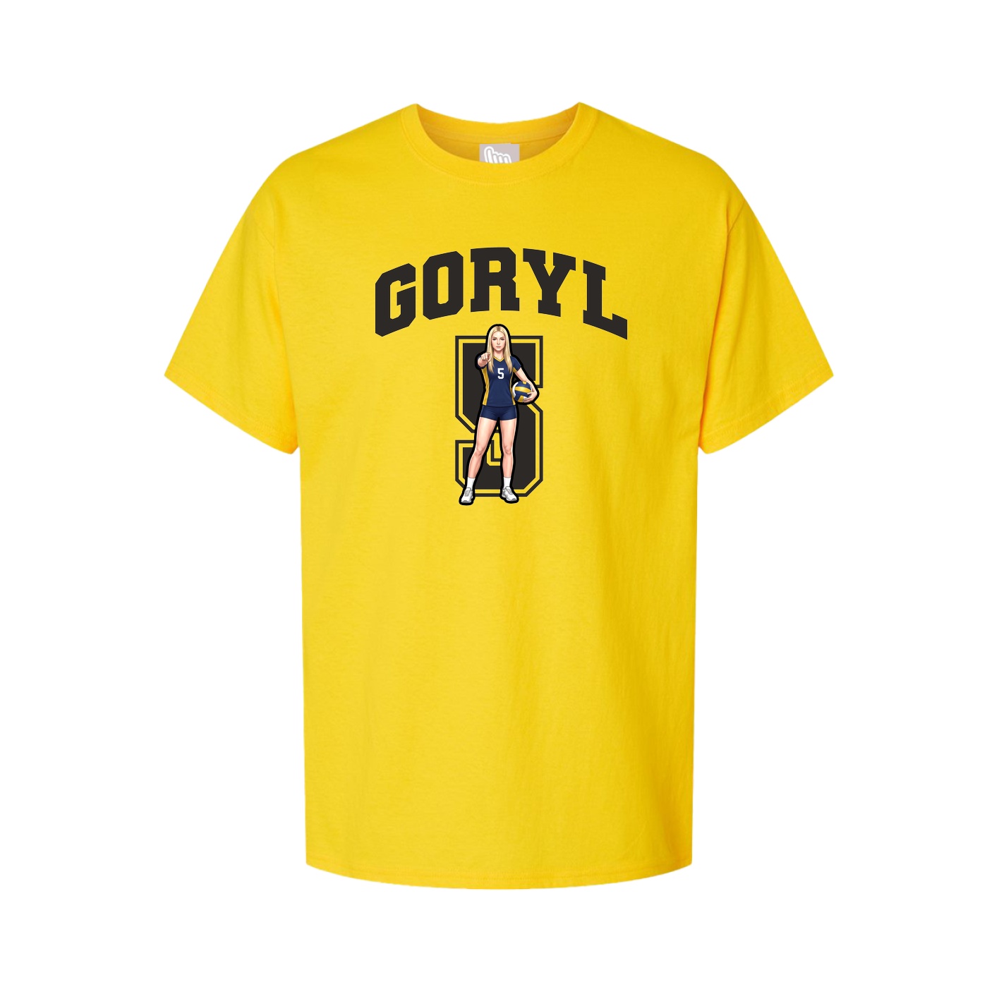 Youth Tee — Number in Gold