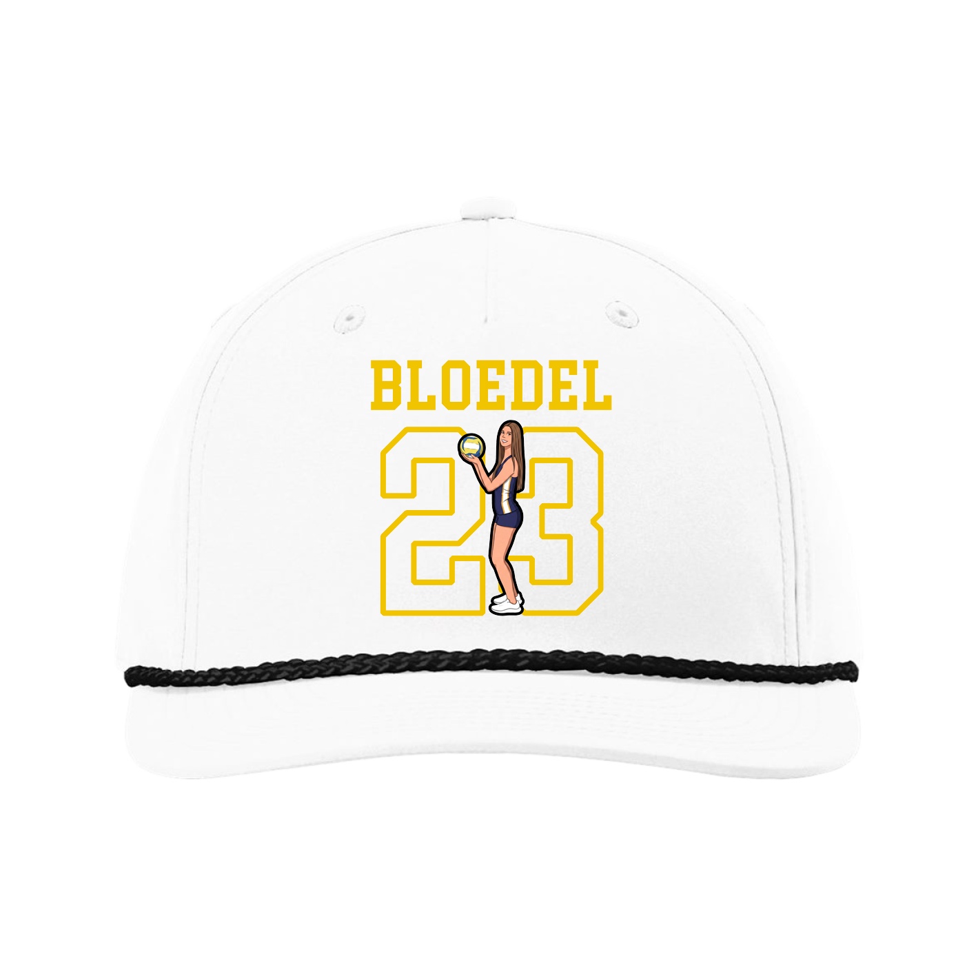 Five-Panel Classic Rope Cap — Shirsey in White