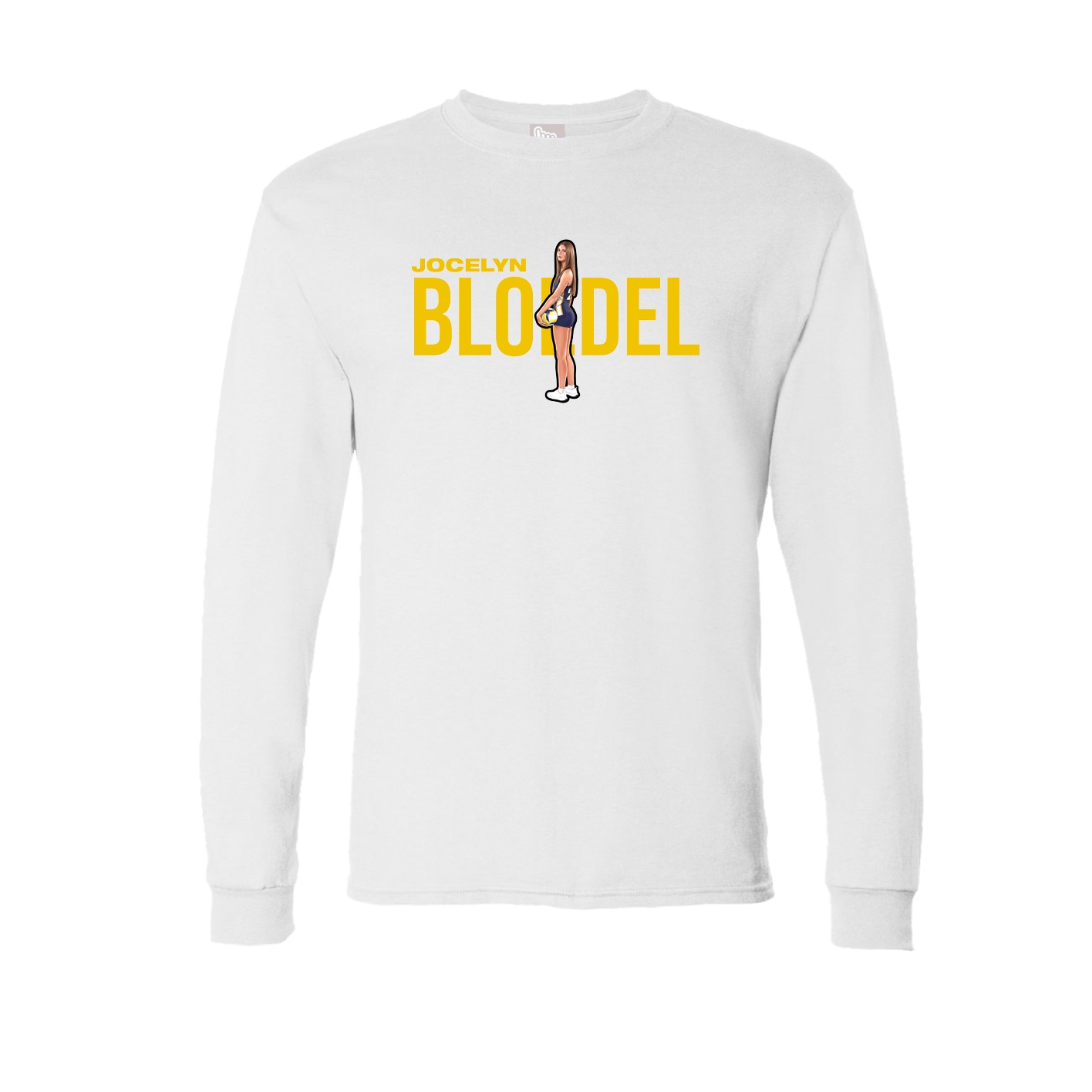 Long Sleeve Tee — Player Name in White