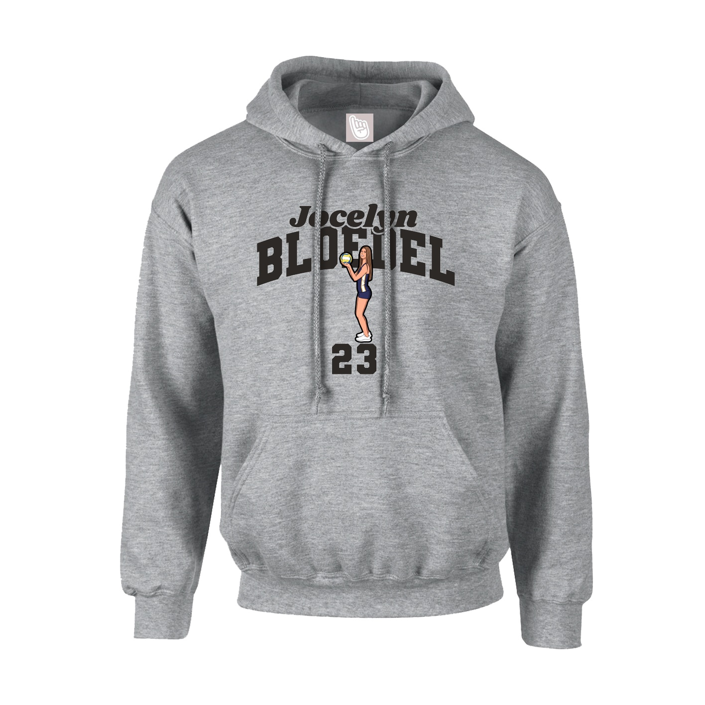 Youth Hoodie — Signature Arch in Grey