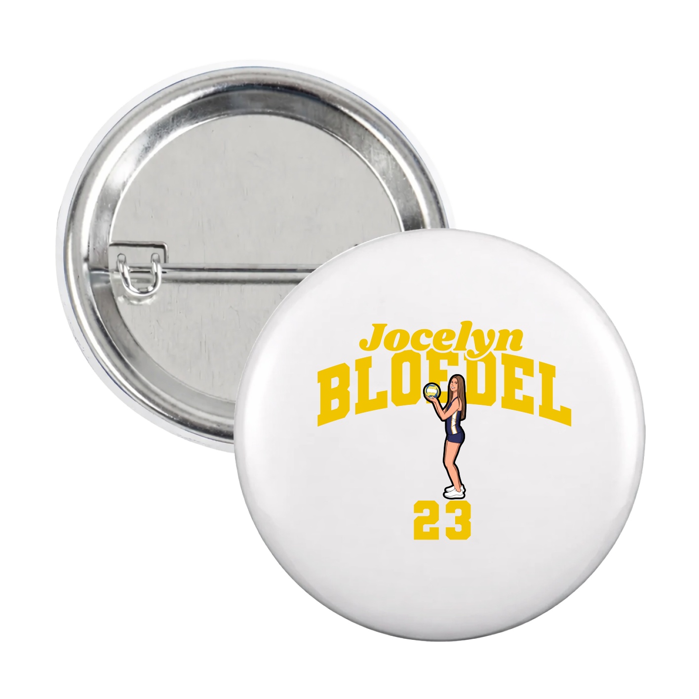 Game Day Button — Signature Arch in White
