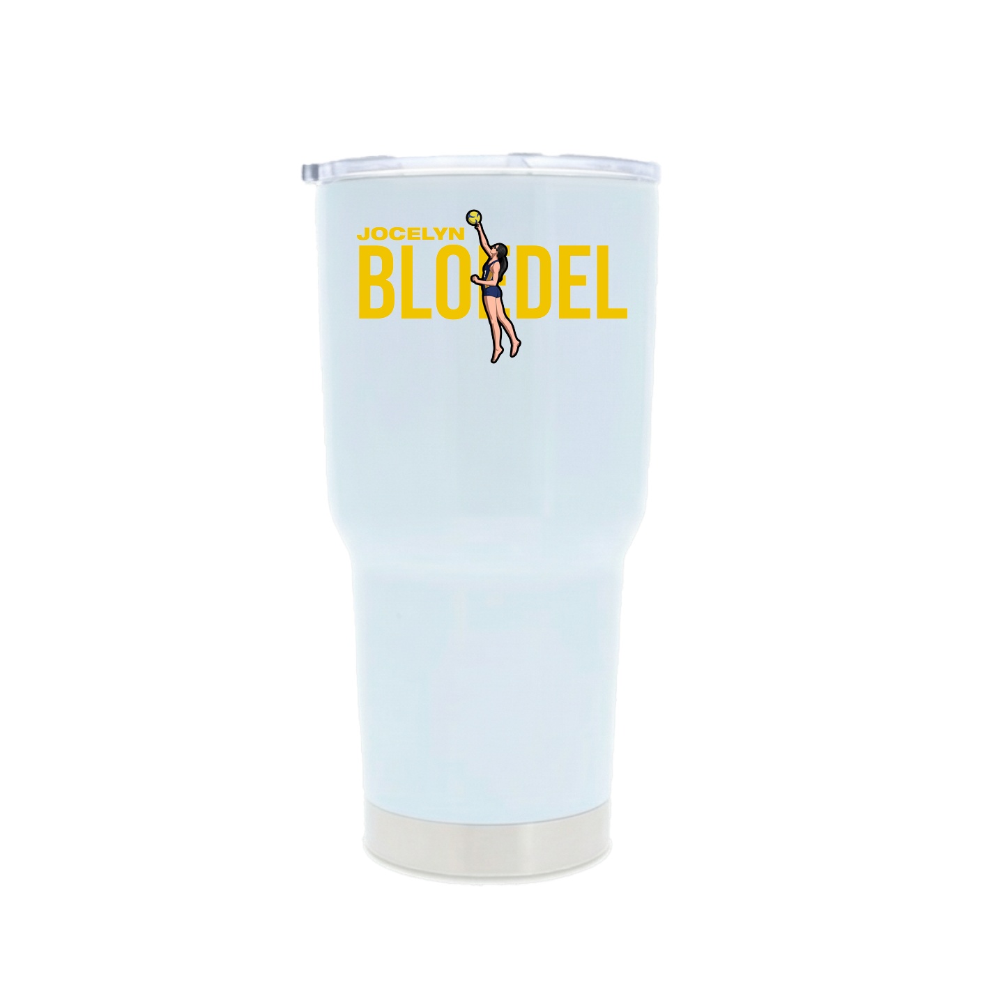 30oz Stainless Steel Tumbler — Player Name in White