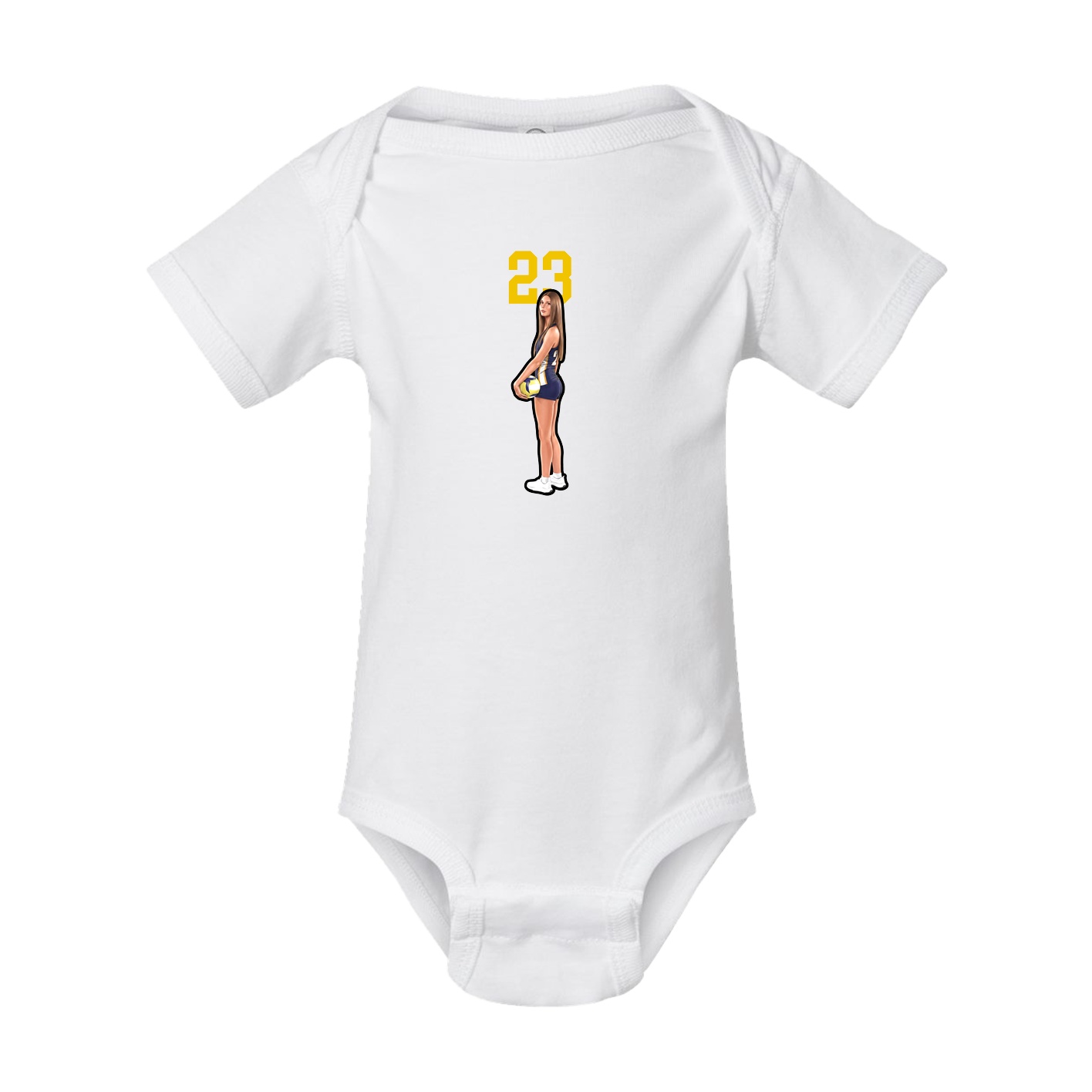 Baby Onesie — Number Top in White