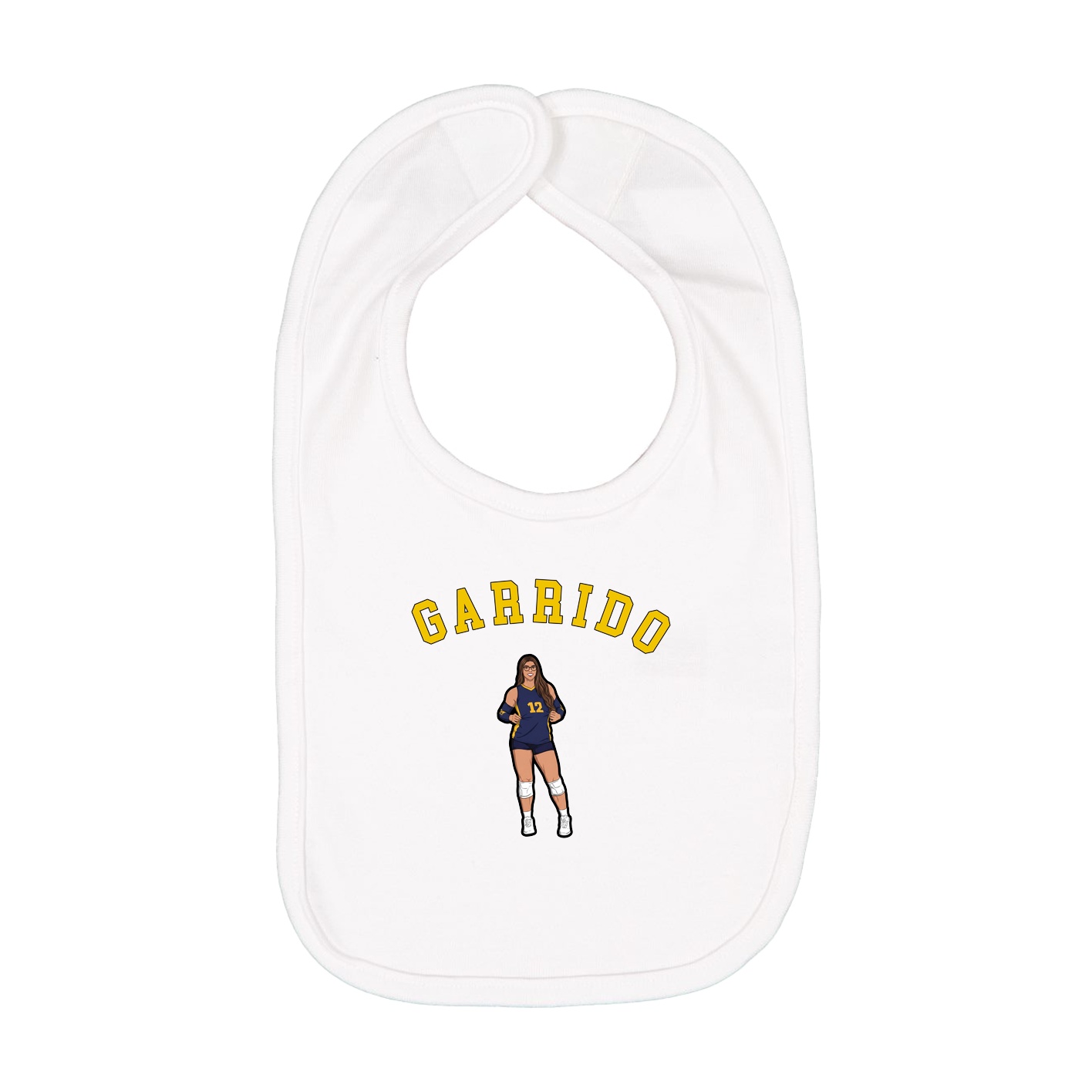 Infant Bib — Shirsey Arch in White