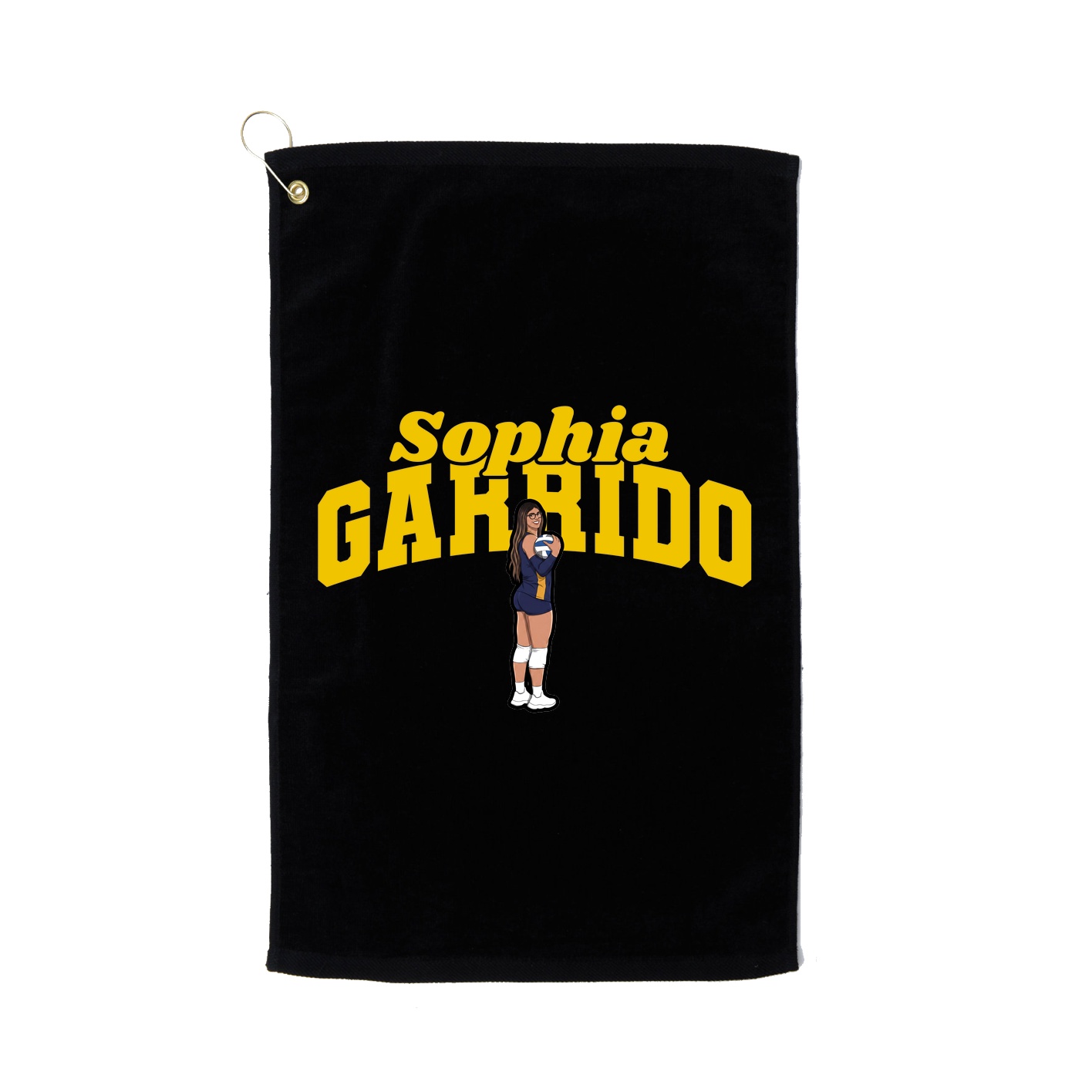 Golf Towel — Signature Arch in Black