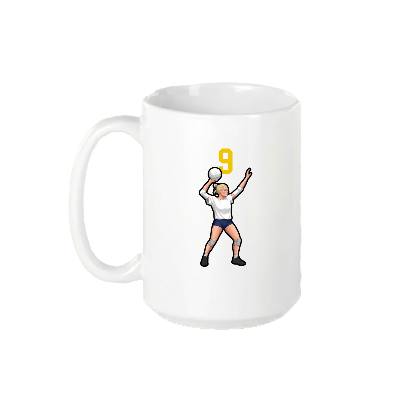 15oz Coffee Mug — Number Top in White