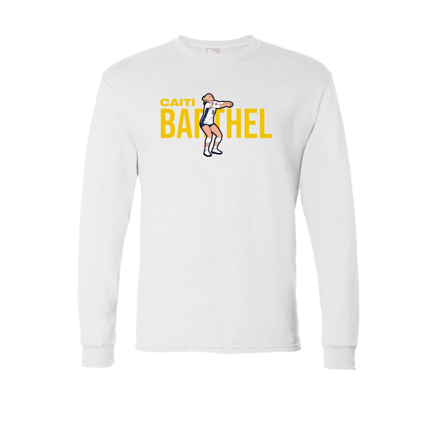 Long Sleeve Tee — Player Name in White
