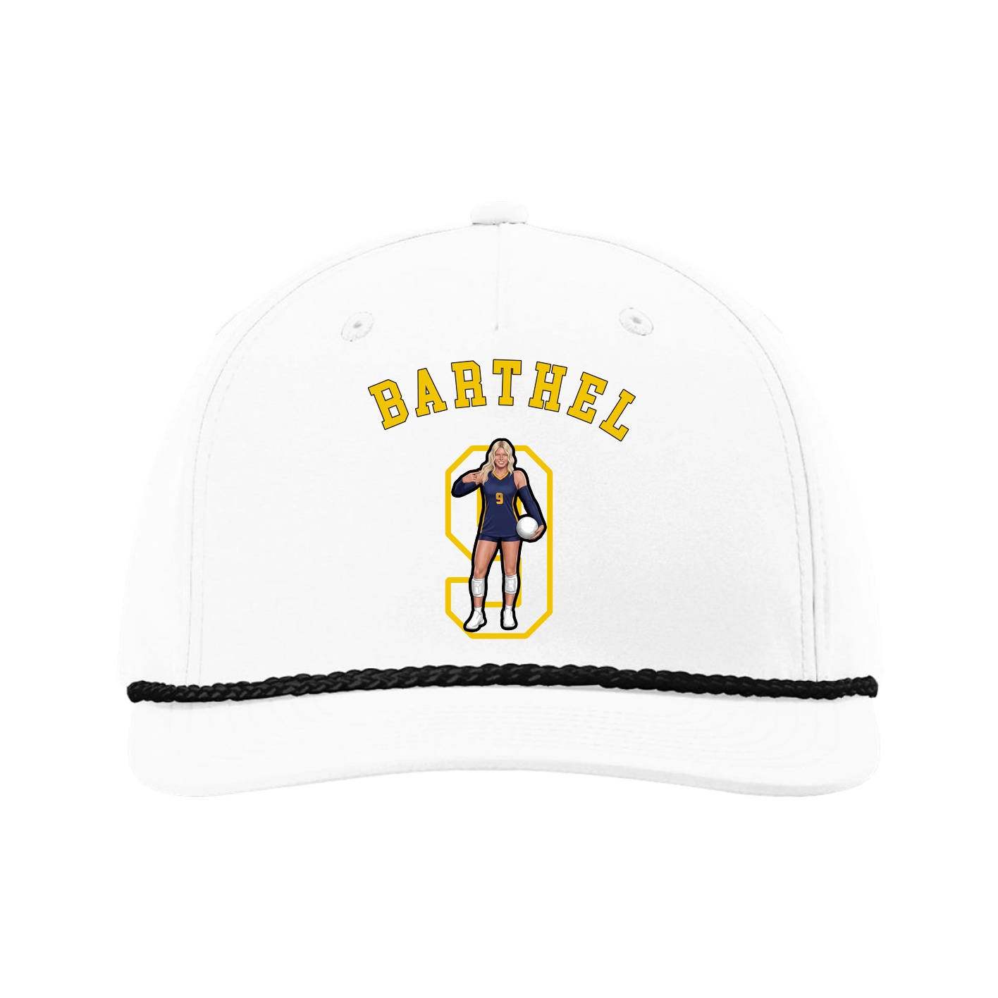 Five-Panel Classic Rope Cap — Shirsey Arch in White